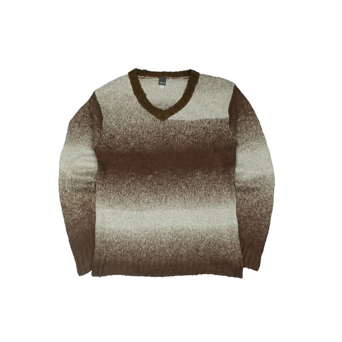 Aran Isles Knitwear *NoTariff Here's Japan Gradient Stripe Knitted Sweatshirt Size L / US 10 / IT 46 - 1 Thumbnail