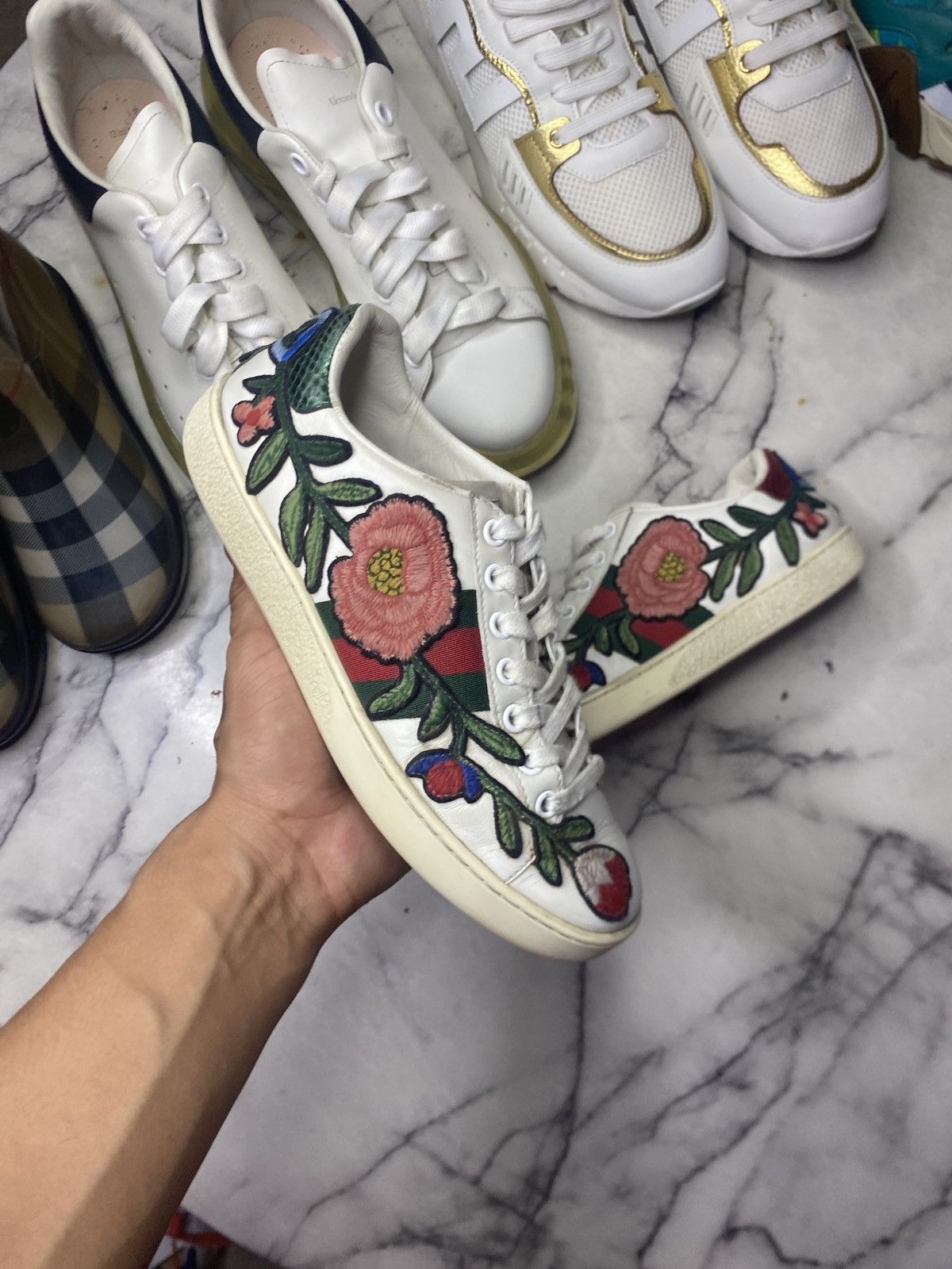 Gucci Gucci ace floral Size US 6 / IT 36 - 1 Thumbnail