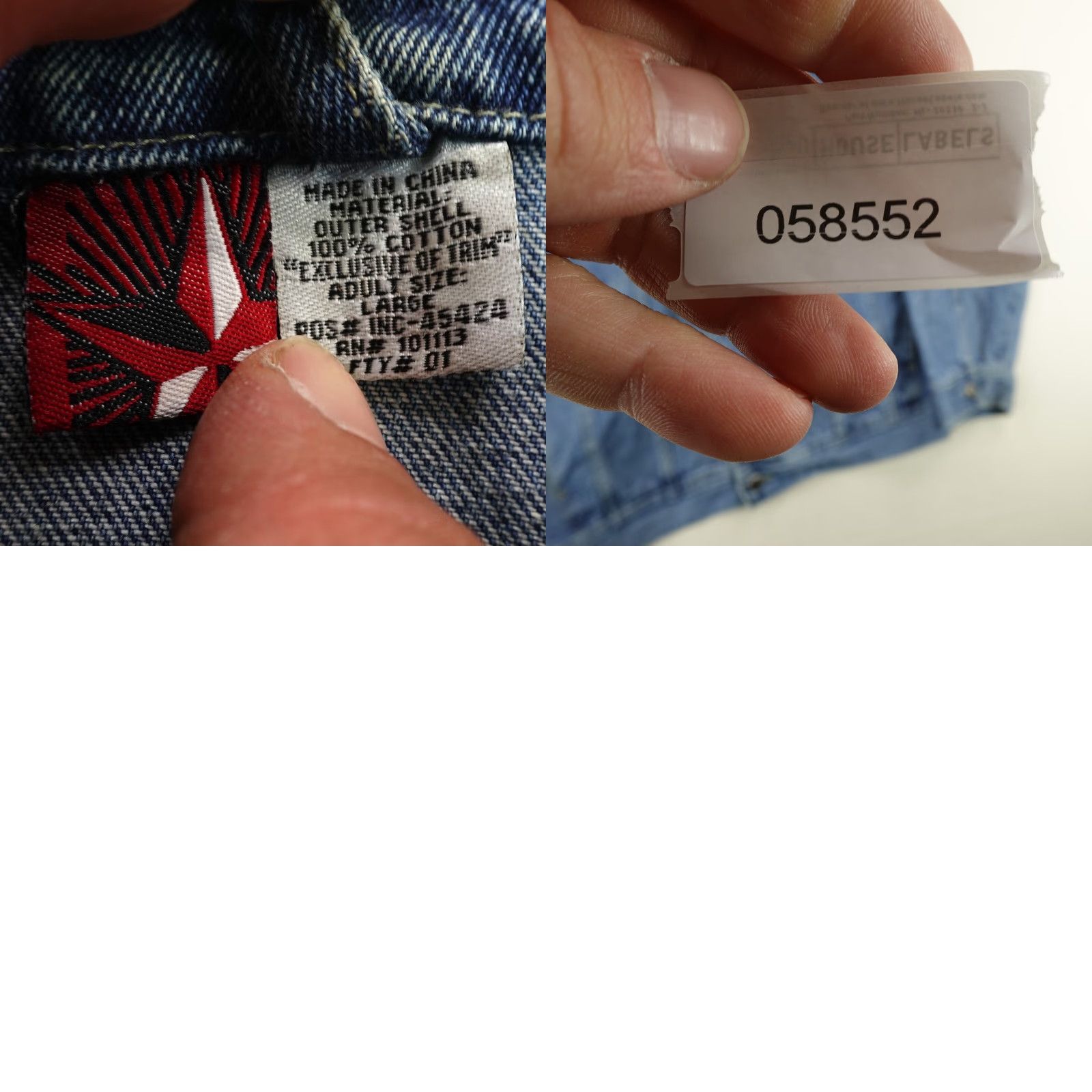 Marlboro VINTAGE Marlboro Jacket Mens Large Blue Denim Jean Trucker Coat Red Star Coat Size US 33 - 8 Thumbnail