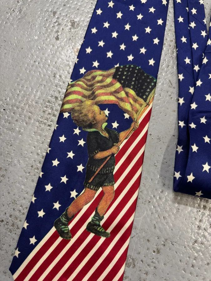 Dolce & Gabbana 2000s Dolce & Gabbana Free America Kid Tie Size ONE SIZE - 5 Thumbnail