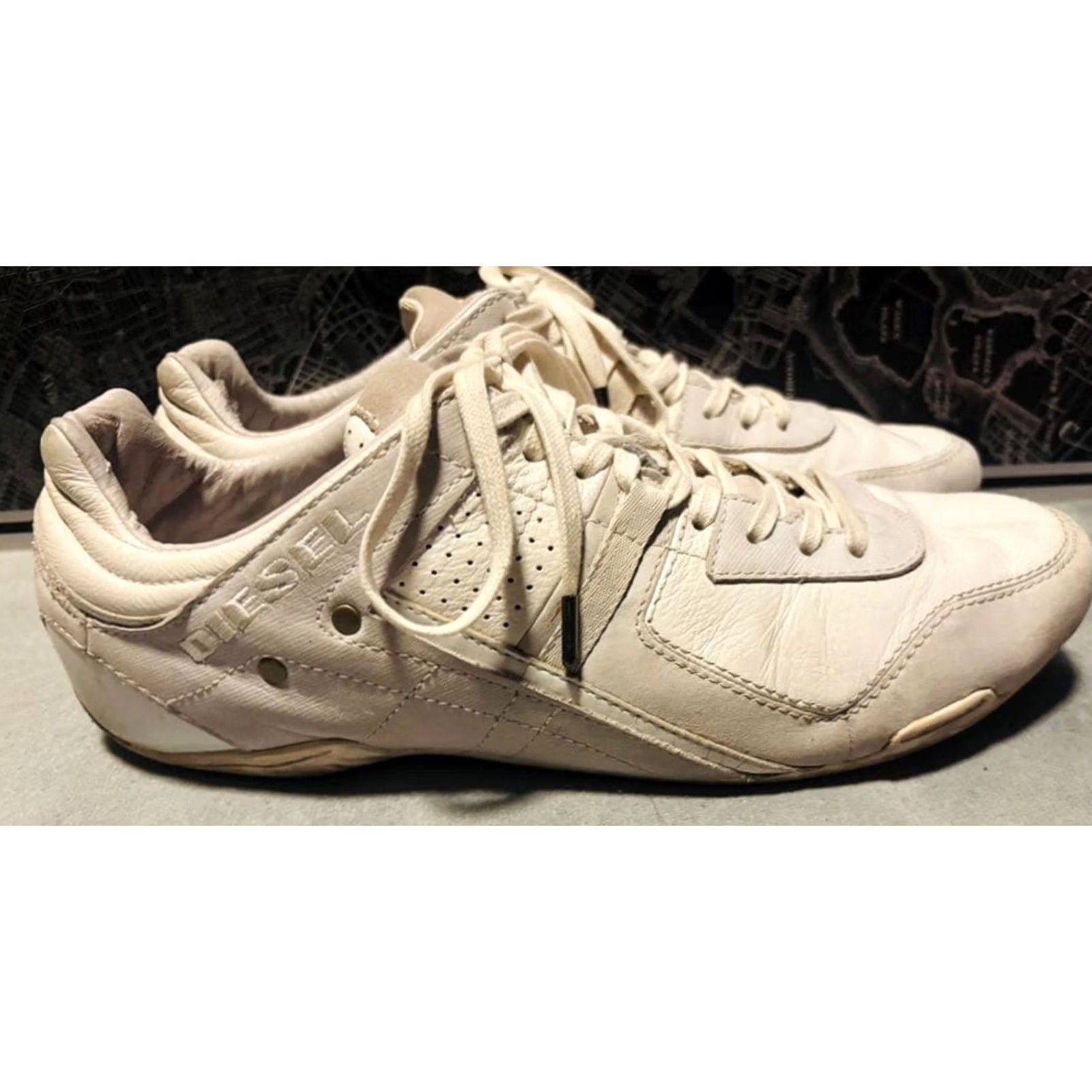 Diesel VINTAGE Diesel Men Sneakers Korbin Ⅱ White 10.5US Leather Sneakers City 90s 00s Mens LuxurY Slight damage Size US 11 / EU 44 - 4 Thumbnail