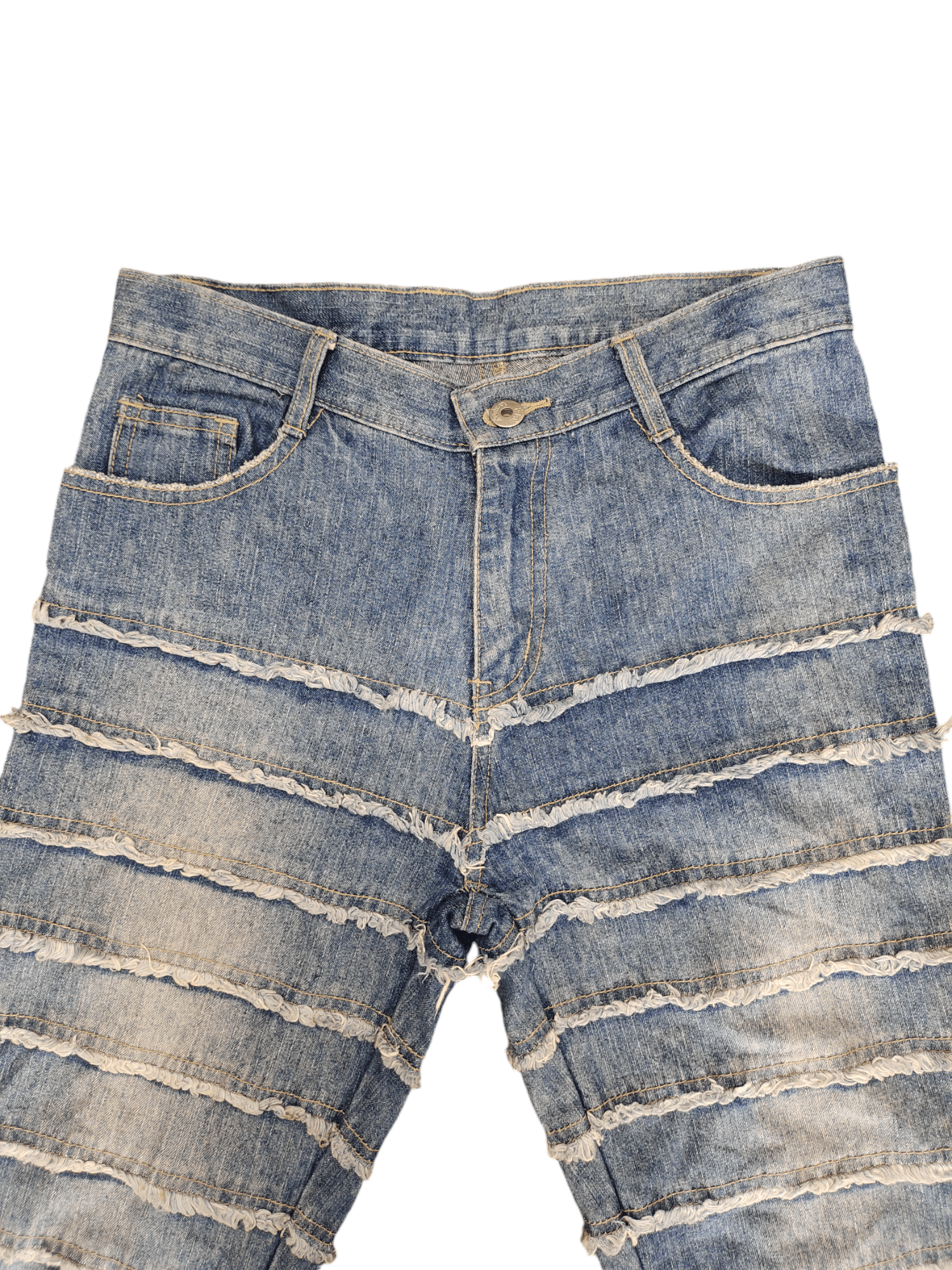 If Six Was Nine Flare Jeans F.T.S Hagi Patchwork Denim Bootcut Hysterics Sty Size US 27 - 4 Thumbnail