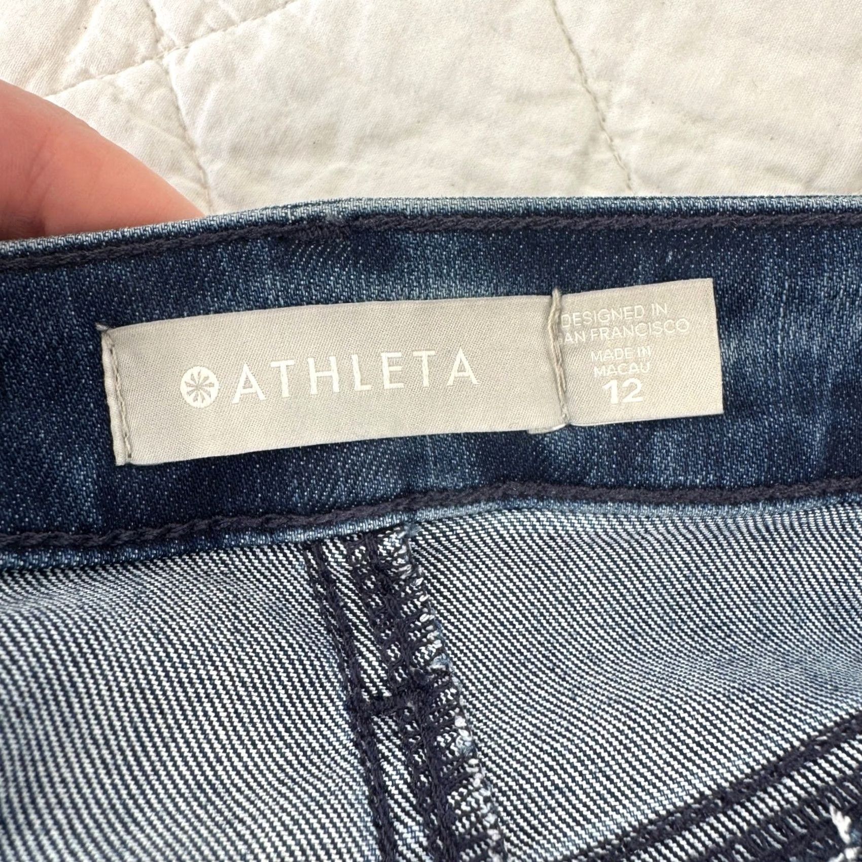 Athleta Athleta Sculpttek Ultra Skinny Ankle Jeans True Blue Size 12 RN 54023 Size 34" / US 12 / IT 48 - 3 Thumbnail