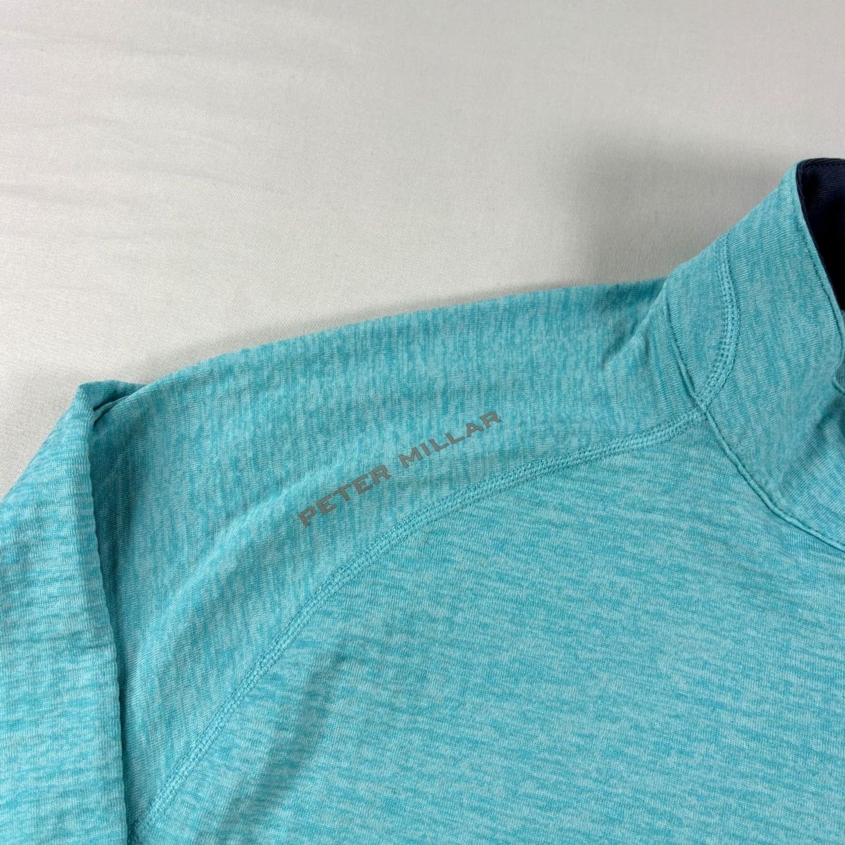 Peter Millar VINTAGE Peter Millar Shirt Mens XL Blue Maven 1/4 Zip Golf Pullover Stretch Performance Size US XL / EU 56 / 4 - 3 Thumbnail