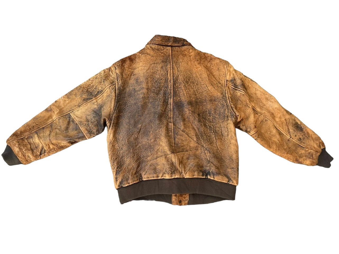 Leather Trashed 80s DEUX 2C Distressed A-2 Flight Leather Jacket Size US L / EU 52-54 / 3 - 2 Thumbnail