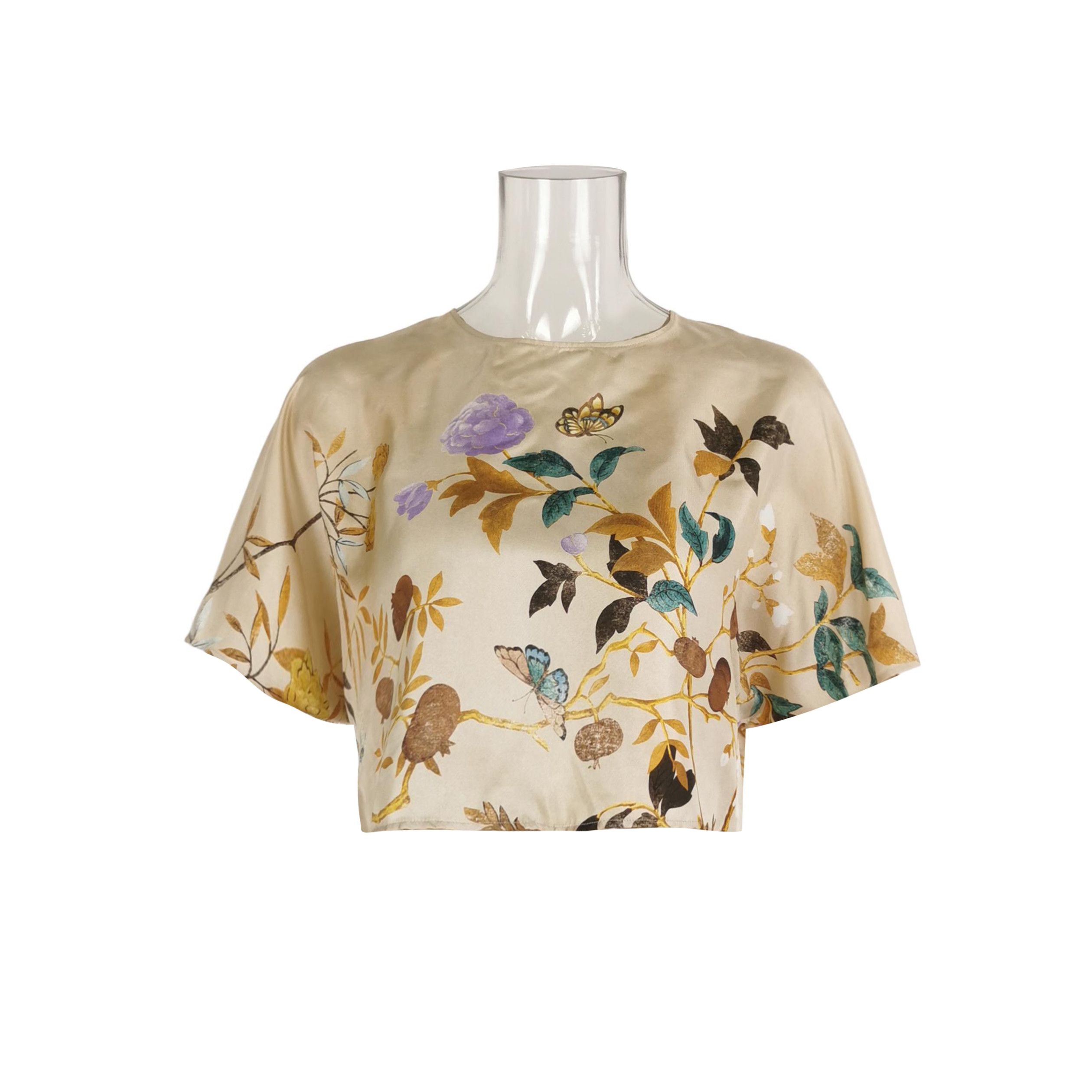 Gucci Gucci Floral Silk Blouse Size 42 Size M / US 6-8 / IT 42-44 - 1 Thumbnail