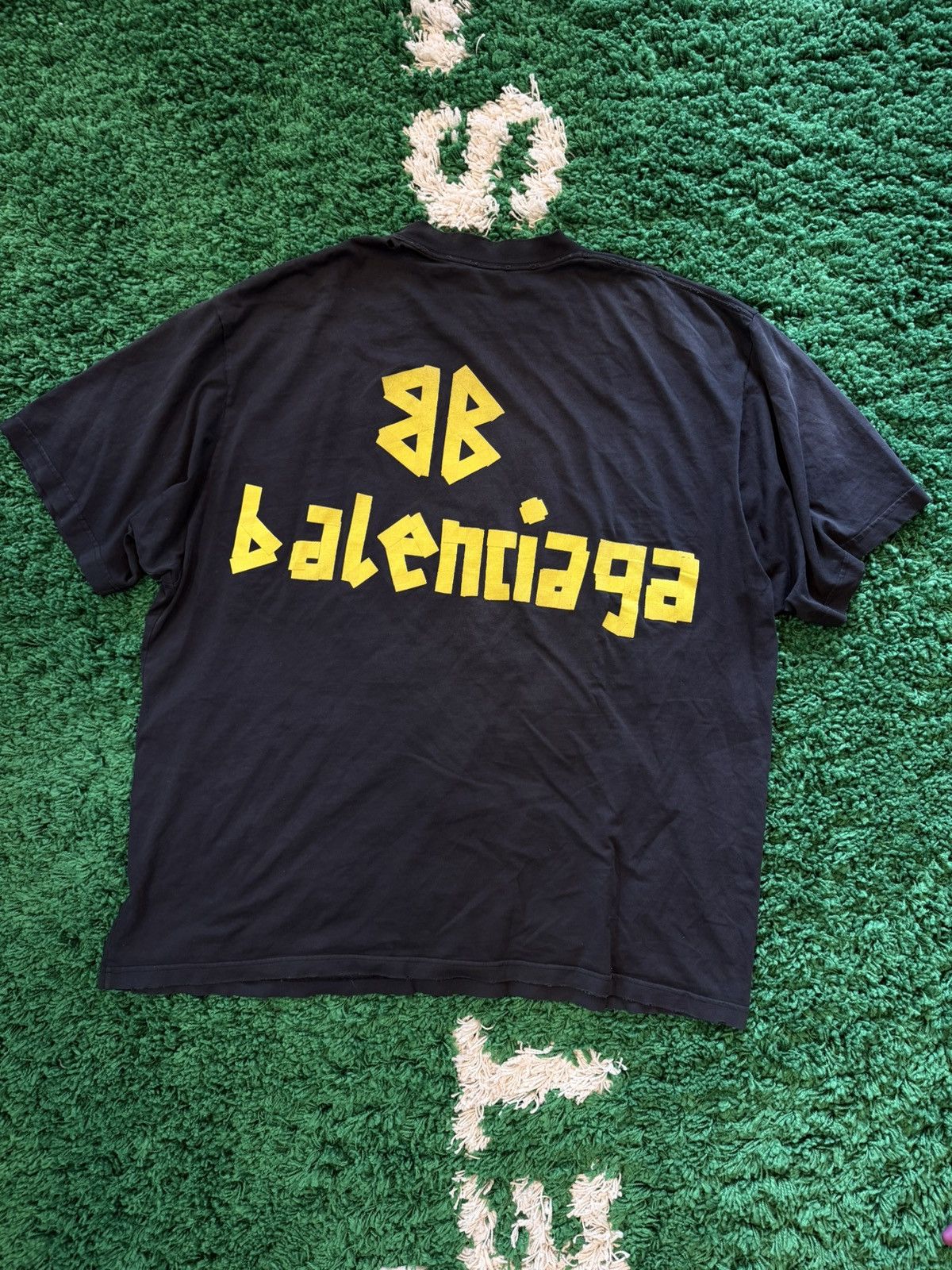 Balenciaga Balenciaga Tape Logo Tee Black Size XL Size US XL / EU 56 / 4 - 9 Thumbnail