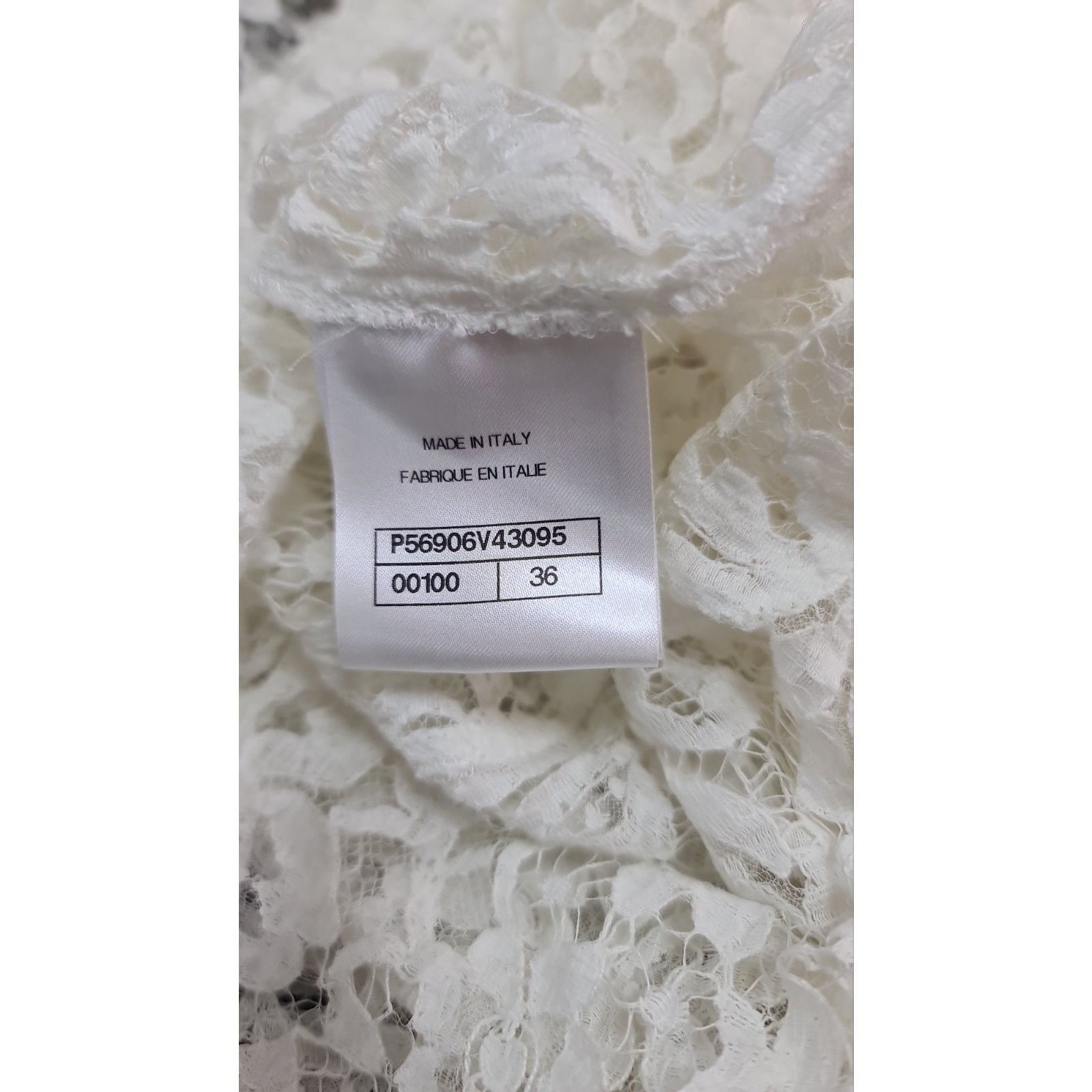 Chanel Chanel White Floral Lace Blouse Sz/36 Size XS / US 0-2 / IT 36-38 - 7 Thumbnail