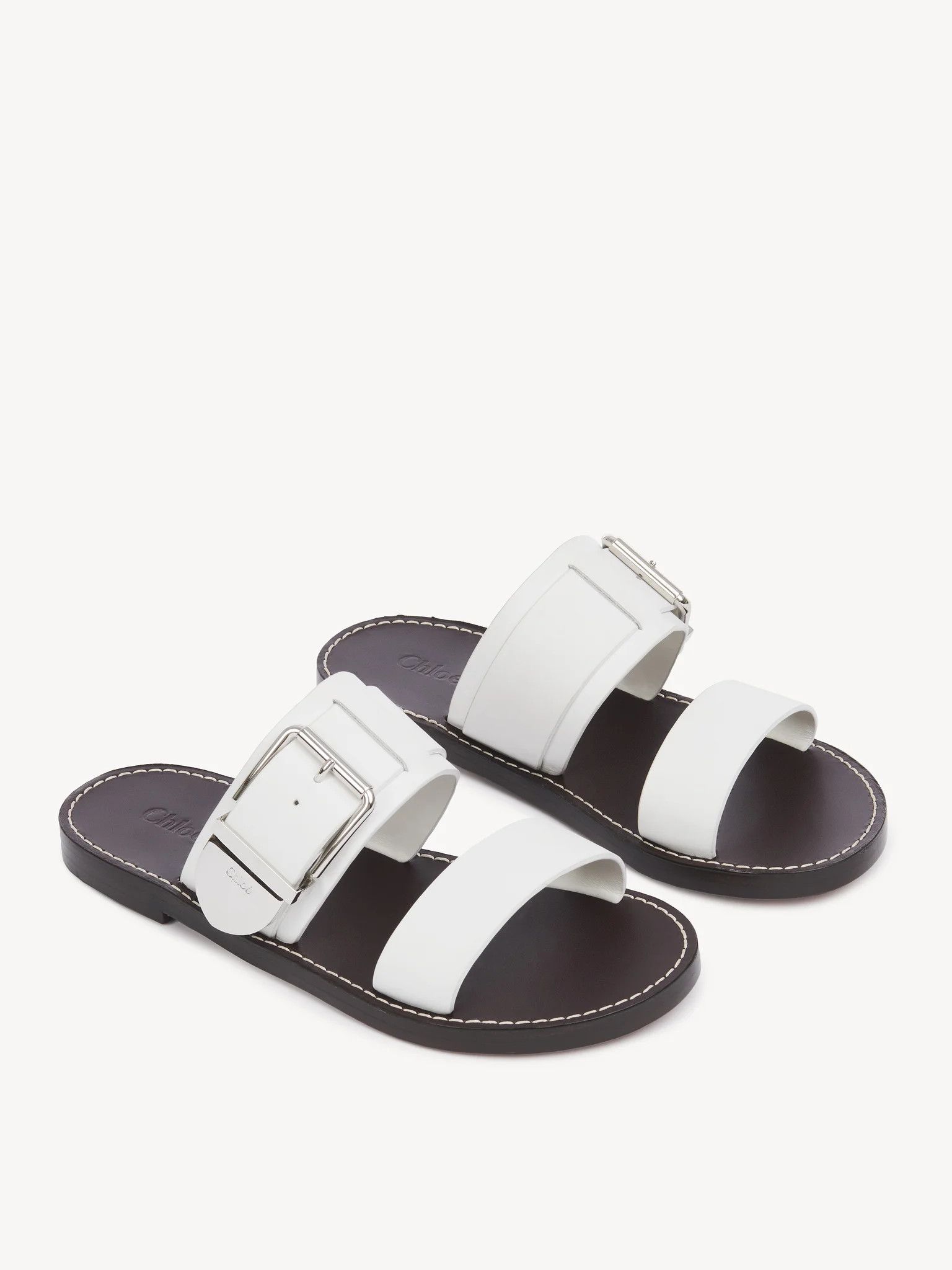 Chloe o1loc1c0425 Rebecca Slides in White Size US 11 / IT 41 - 2 Thumbnail