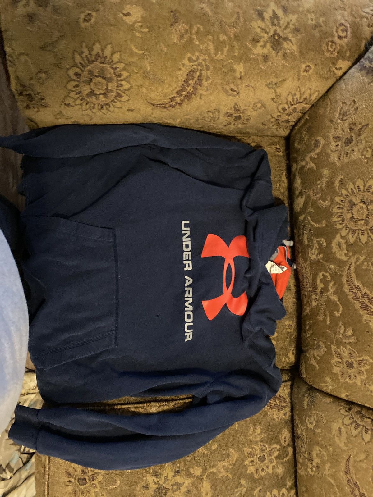 Under Armour Navy and coral pink under armour hoodie Size XL / US 12-14 / IT 48-50 - 1 Thumbnail