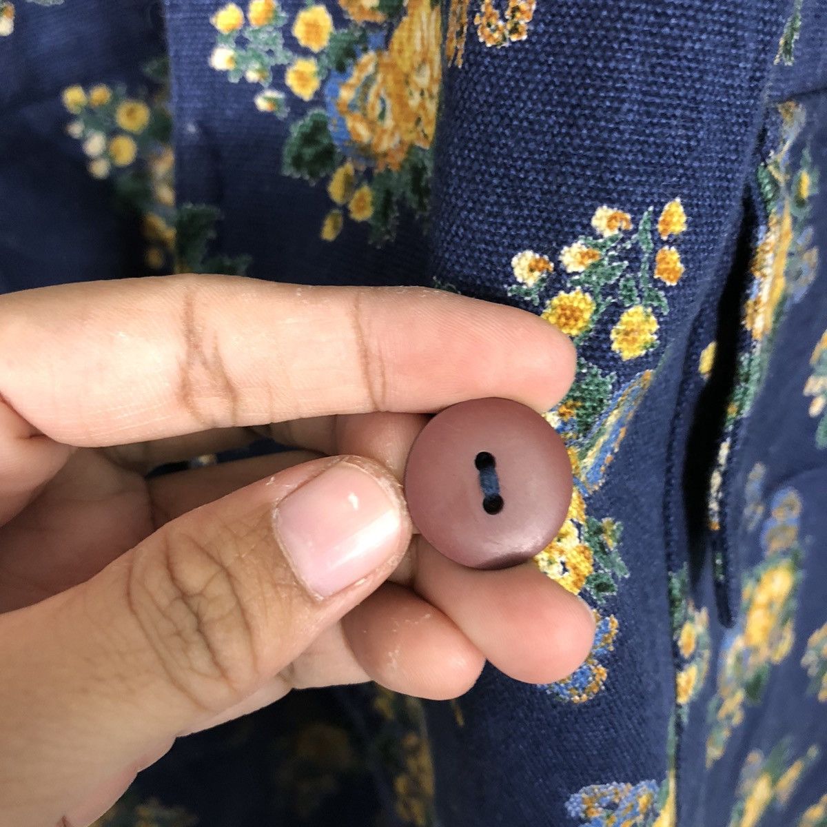 45rpm 📌Vintage Chore Jacket Button Floral Design Barakura English Size M / US 6-8 / IT 42-44 - 17 Thumbnail