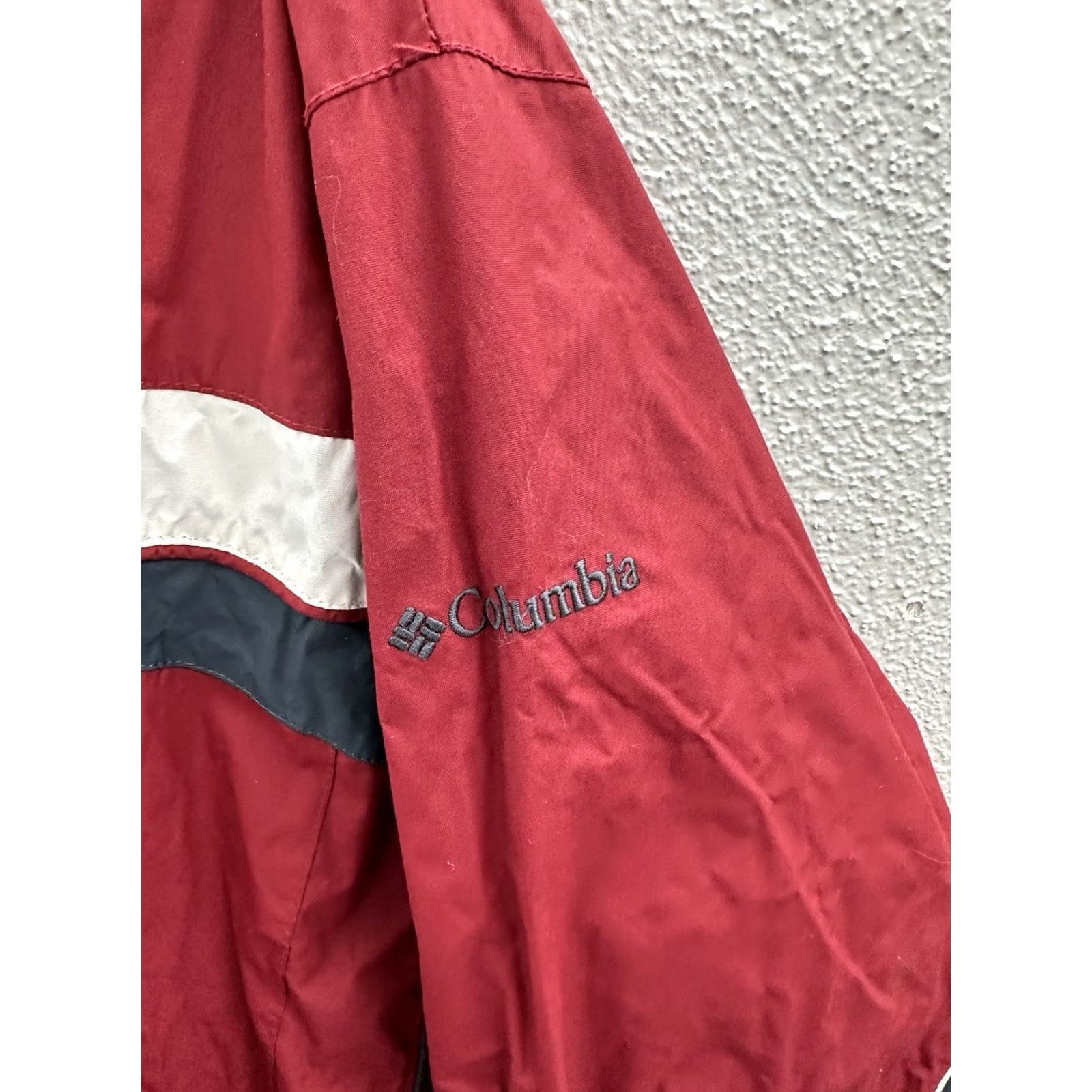 Rains Columbia Womens Rain Jacket XL Red Hooded Water Resistant Zip Up Interchange All Seasons Pockets Light 90s Classic Jacket Size XL / US 12-14 / IT 48-50 - 5 Thumbnail