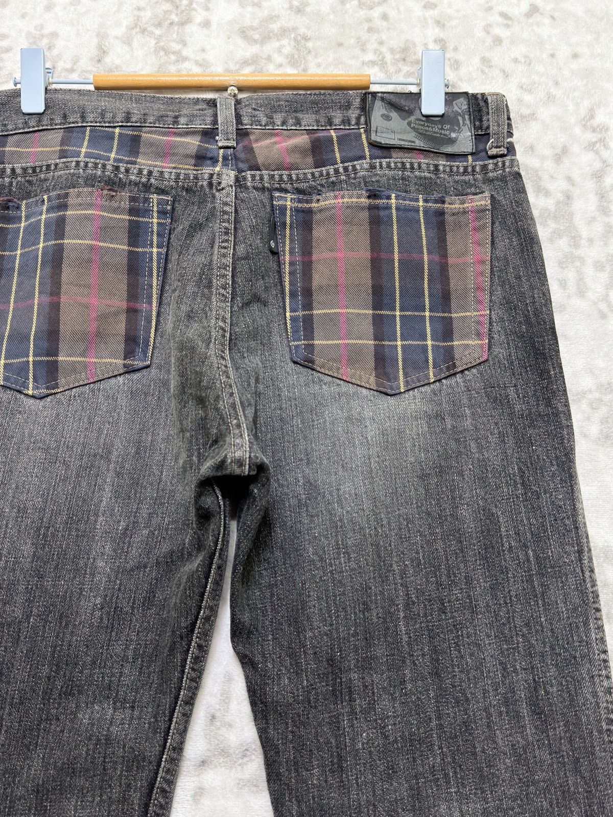 Japanese Brand Vintage WWL EVERYDAY Tartan Checked Zipper Ankle Denim Pant Size US 31 - 11 Thumbnail