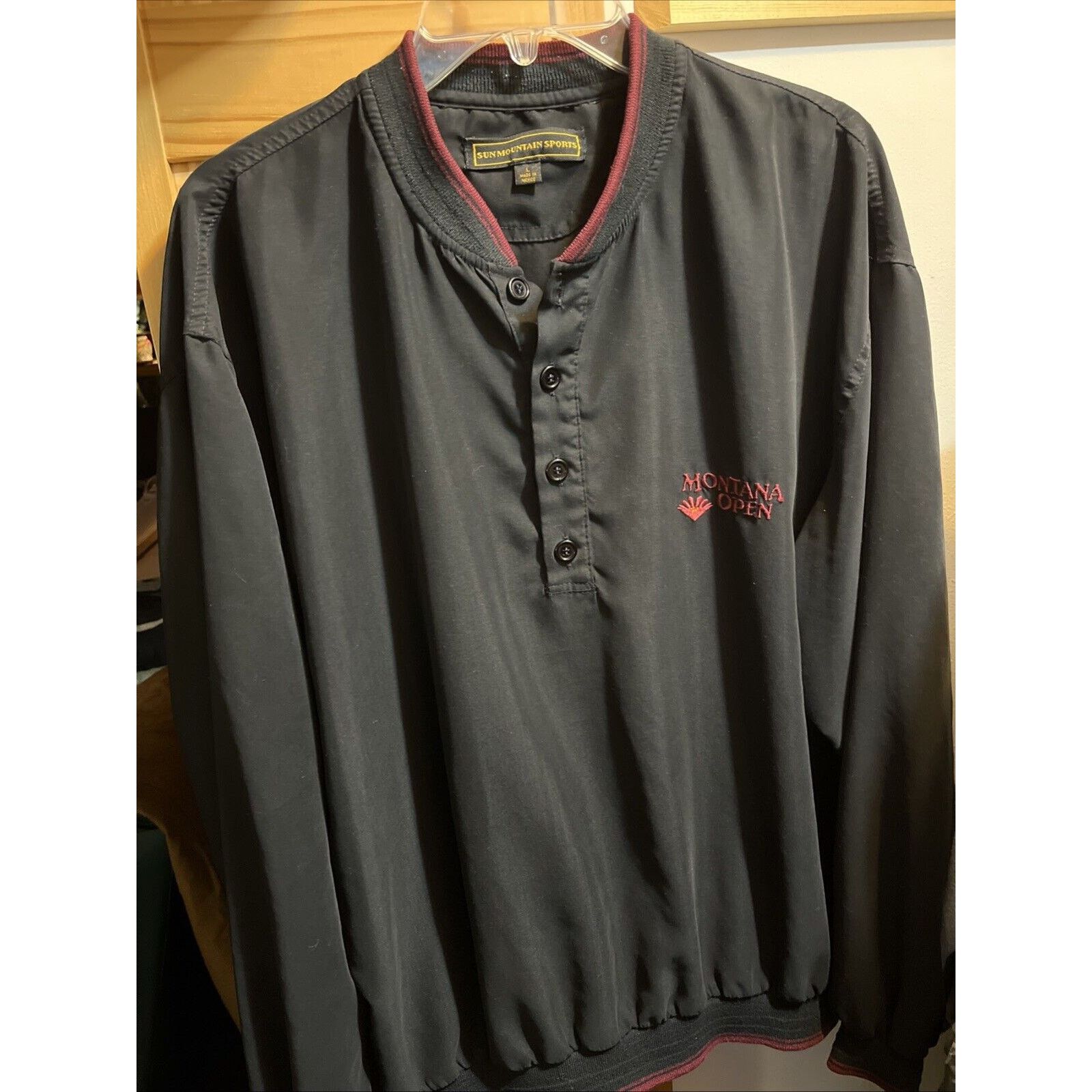 Other Sun Mountain Vintage Men’s L Black Pullover Golf Windbreaker Size US L / EU 52-54 / 3 - 13 Thumbnail