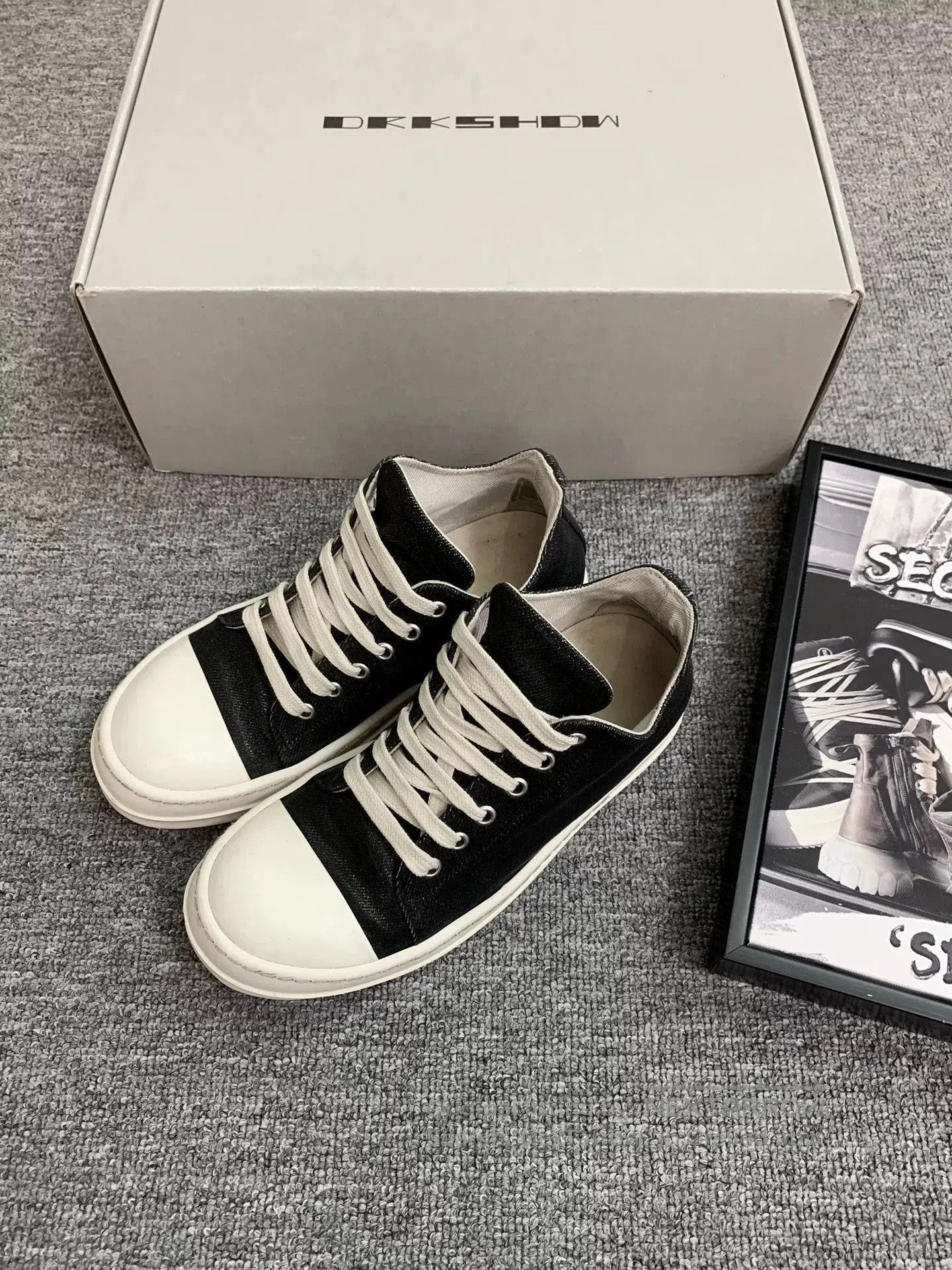 Rick Owens Drkshdw Rick Owens DRKSHDW Waxed Low. Size US 5 / IT 35 - 3 Thumbnail