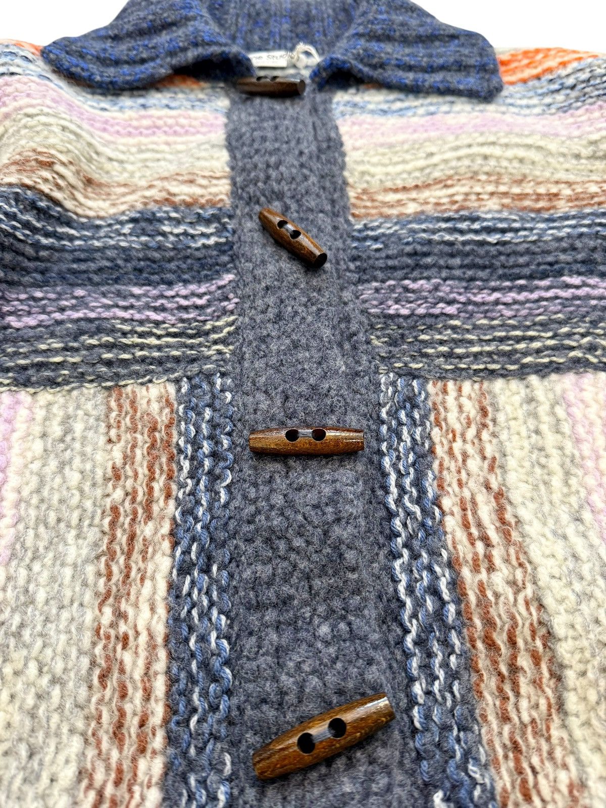 Acne Studios $1,140 Toggle Mouline Yarn Wool Stripe Cardigan Size US S / EU 44-46 / 1 - 3 Thumbnail