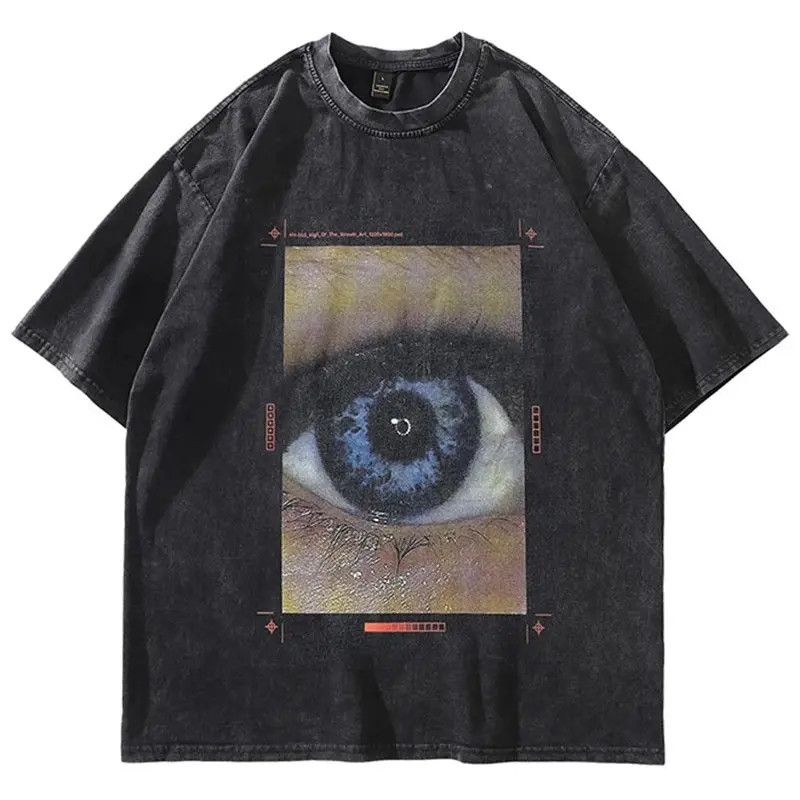 Vintage Vintage Eye Oversized Printed Tshirt 00s Design Size US XL / EU 56 / 4 - 1 Thumbnail