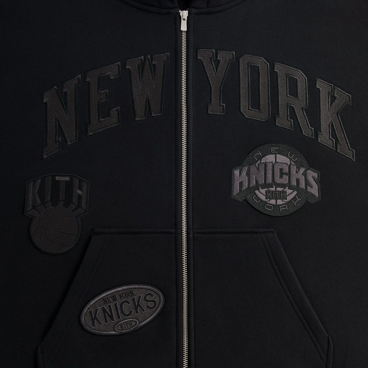Kith Kith NY Knicks Mash Up Cropped Braxton Vintage black Hoodie Size US L / EU 52-54 / 3 - 5 Thumbnail