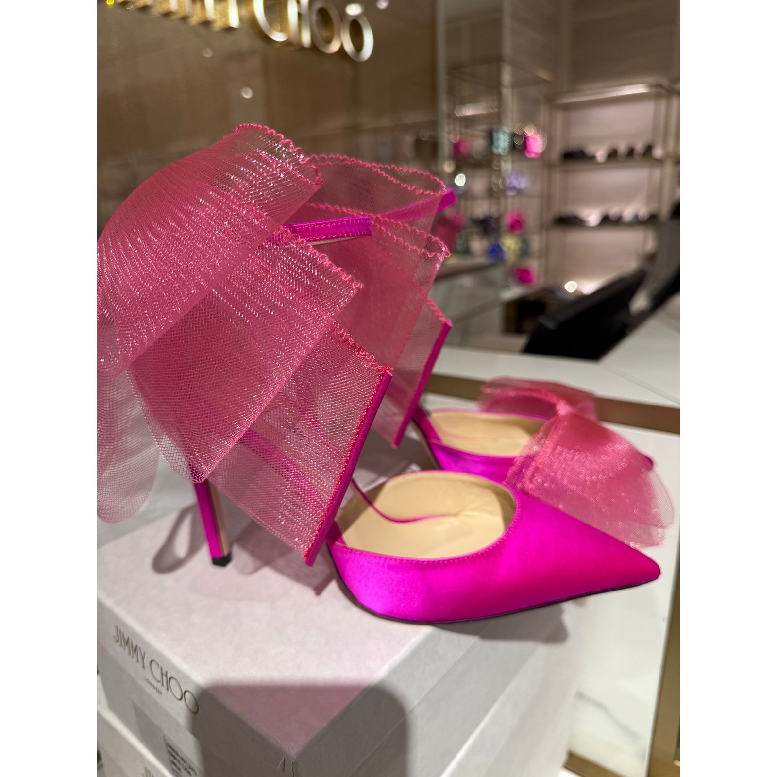 Jimmy Choo Jimmy choo hot pink bow heel Size US 6.5 / IT 36.5 - 4 Thumbnail