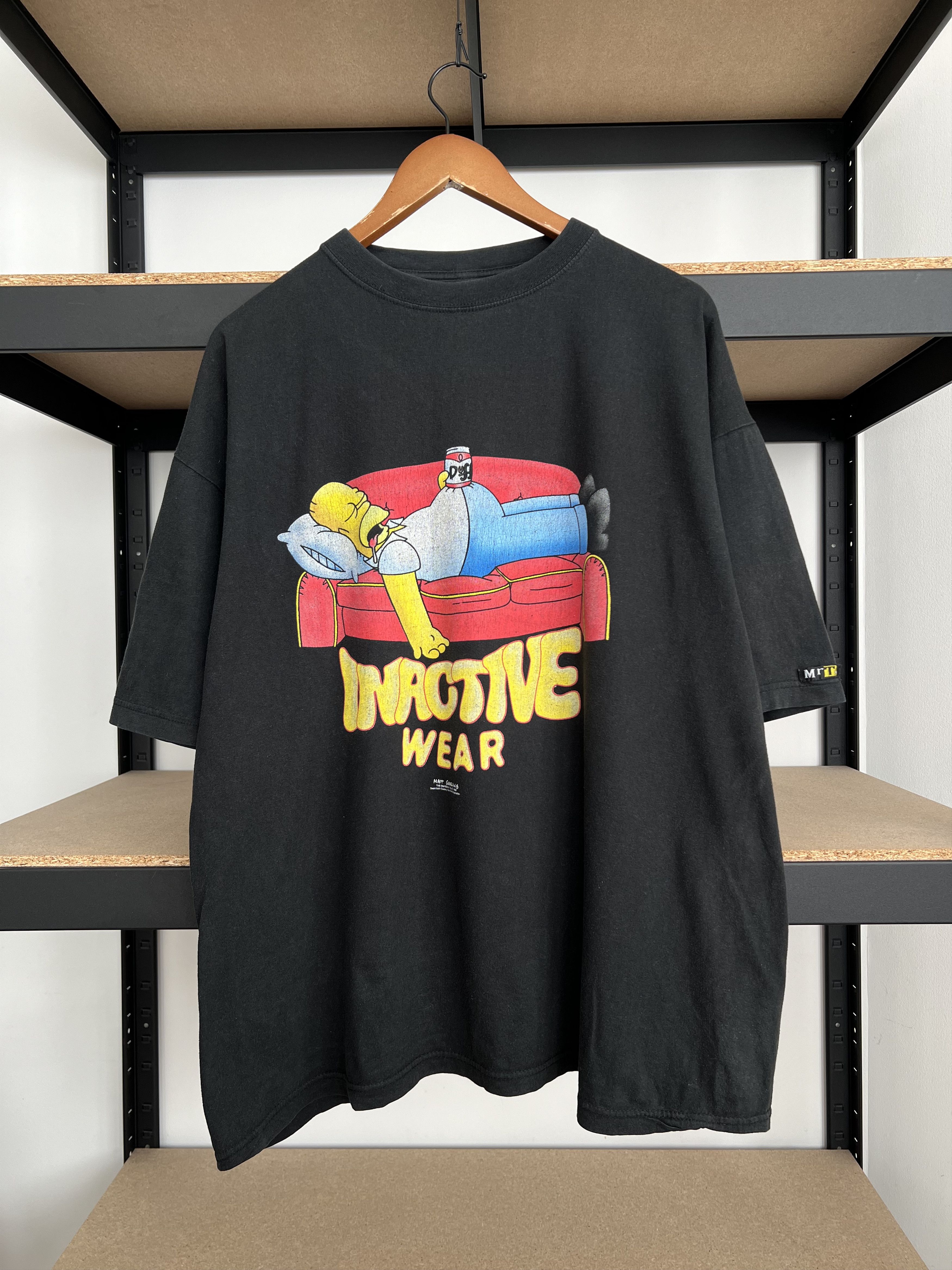 The Simpsons Vintage 1998 The Simpsons Homer Cartoon Black T-shirt Size US XXL / EU 58 / 5 - 3 Thumbnail