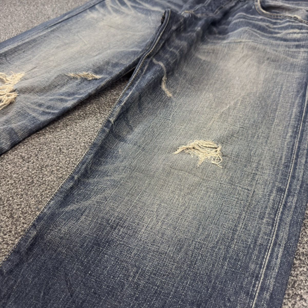 Engineered Garments × Levi's Archives ‼️ Vintage Y2K Levis 501 Distress Faded Aging Denim Size US 36 / EU 52 - 4 Thumbnail