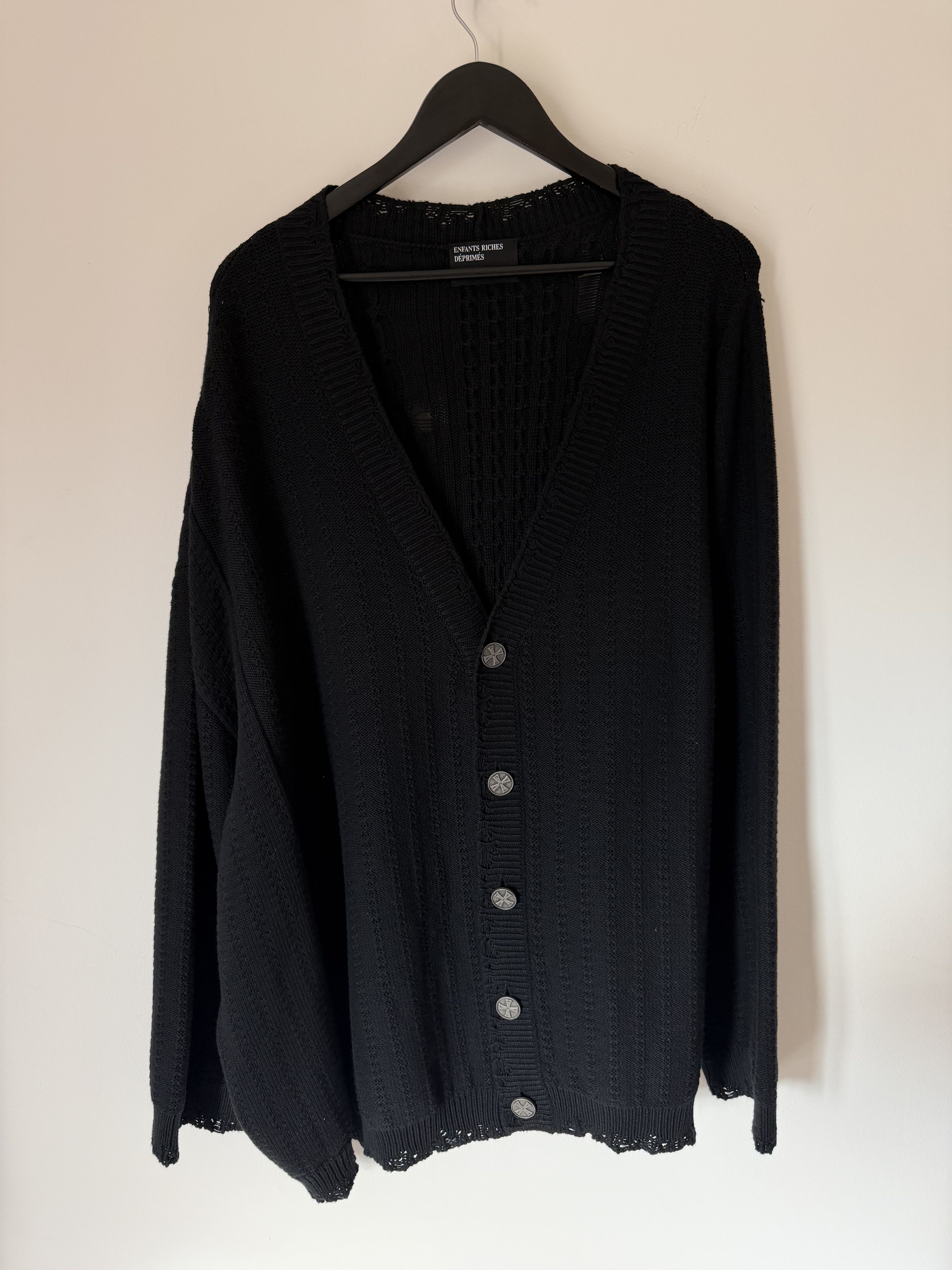 Enfants Riches Deprimes Enfants Riches Deprimes Asymmetrical Cardigan in Black Size US XXL / EU 58 / 5 - 1 Thumbnail
