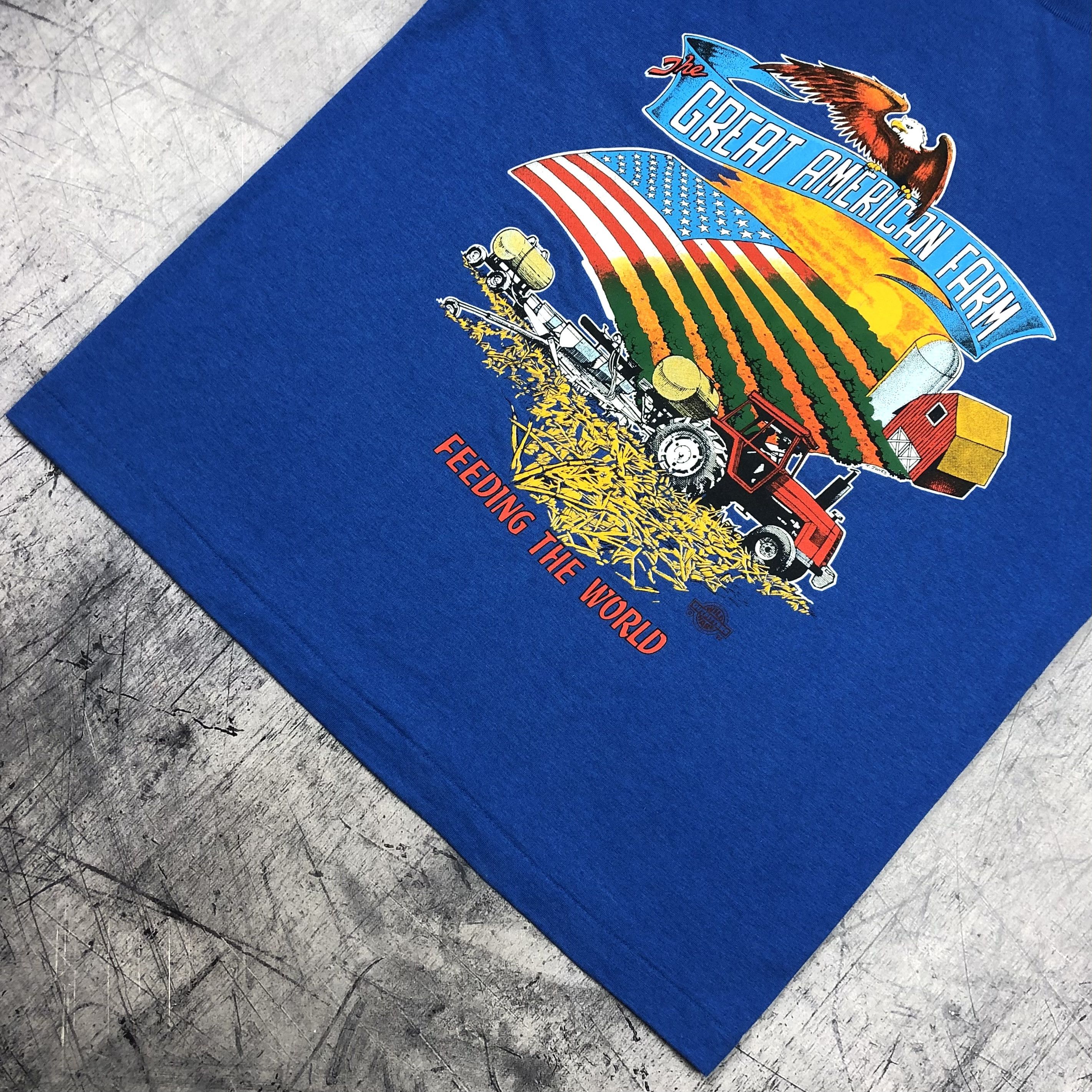 Vintage 1992 Great American Farm Feeding World USA T-Shirt Size US L / EU 52-54 / 3 - 8 Thumbnail