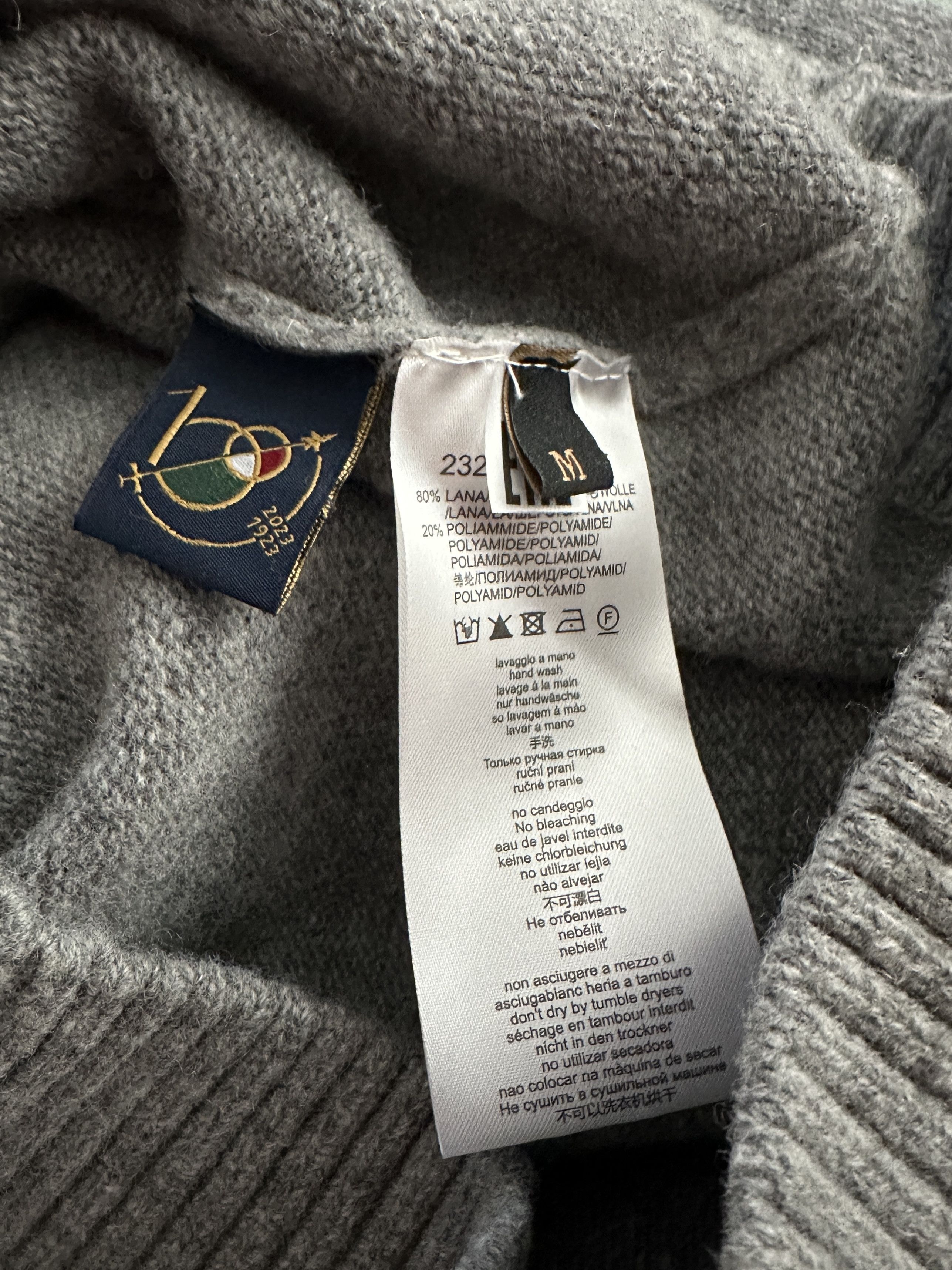 Aeronautica Militare Grey wool jumper Size US M / EU 48-50 / 2 - 6 Thumbnail