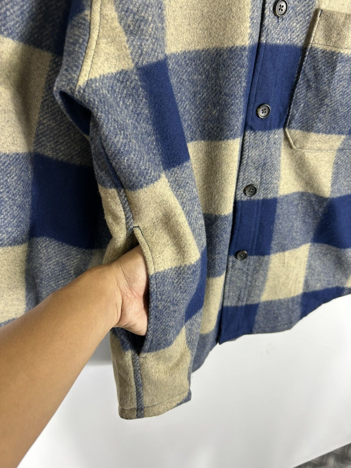 Japanese Brand × Uniqlo 🔥Uniqlo Flannel Wool Button Shirt Jacket Size US XL / EU 56 / 4 - 7 Thumbnail