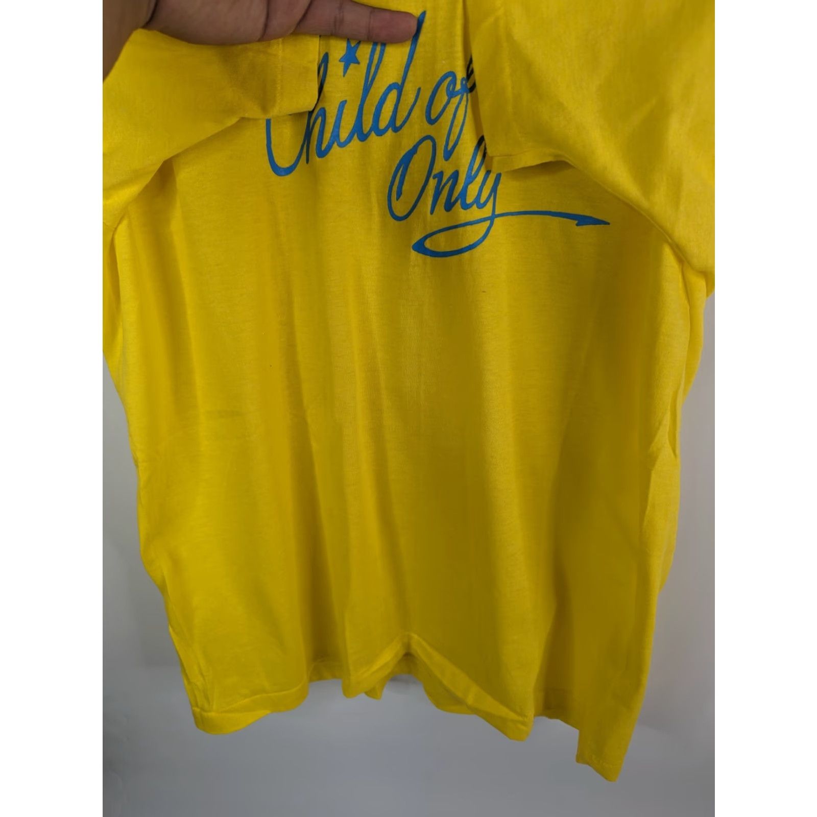 Vintage VINTAGE Screen Stars Shirt Child of God Only 80s/90s Biker Grunge Music Sports Yellow XL Mens Size US XL / EU 56 / 4 - 3 Thumbnail