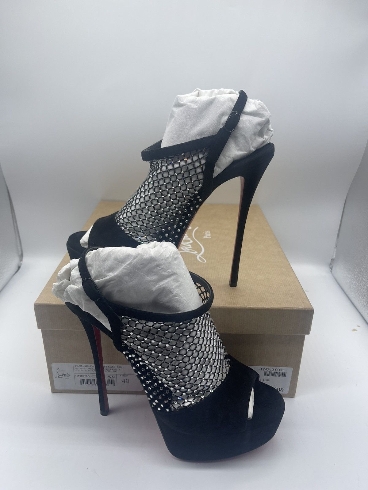 Christian Louboutin Christian Louboutin Plougesta alta Strass heels 150 Size US 10 / IT 40 - 1 Thumbnail