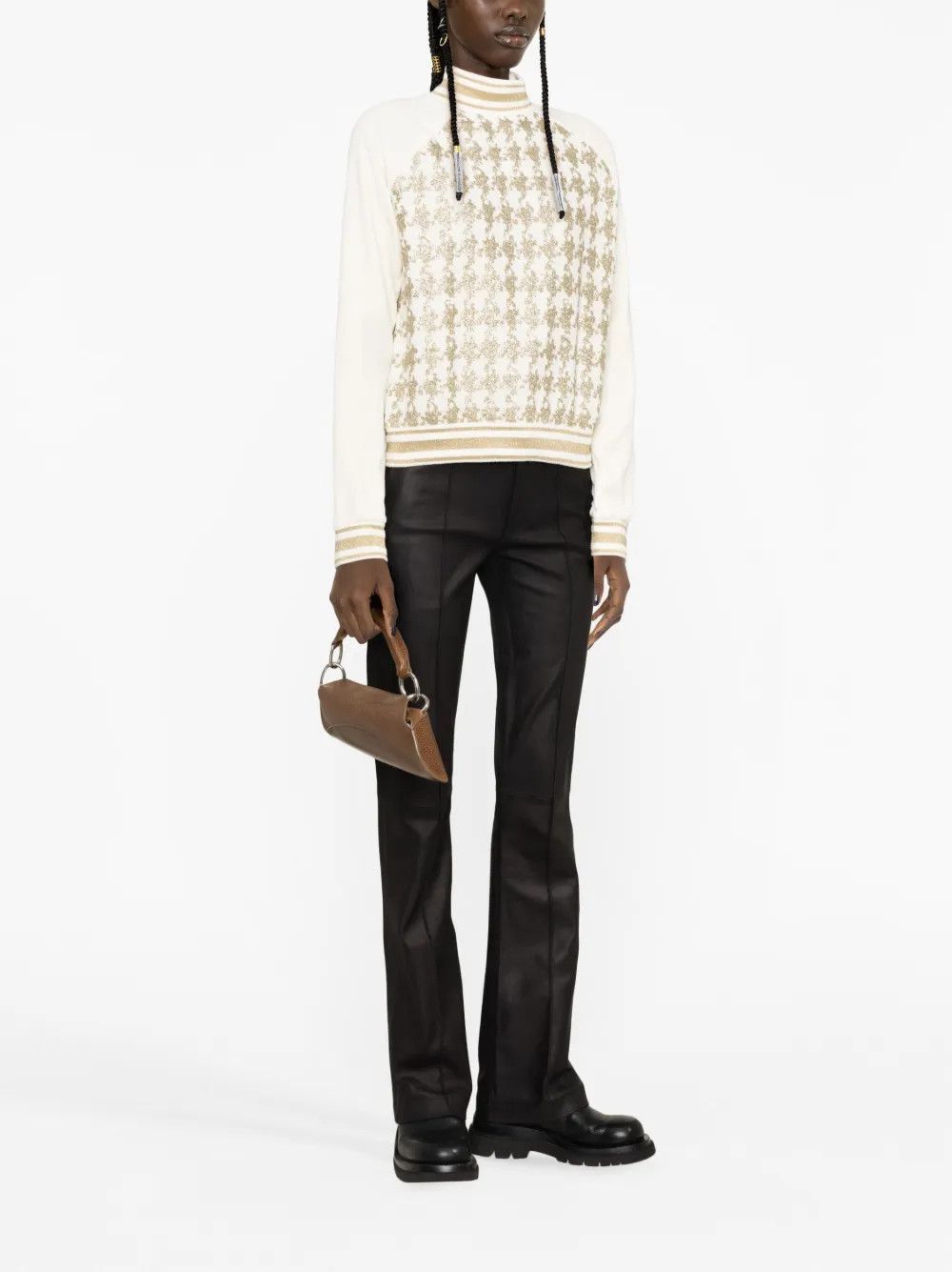 Balmain o1y0625 Glitter Sweatshirt in Ivory Size M / US 6-8 / IT 42-44 - 2 Thumbnail