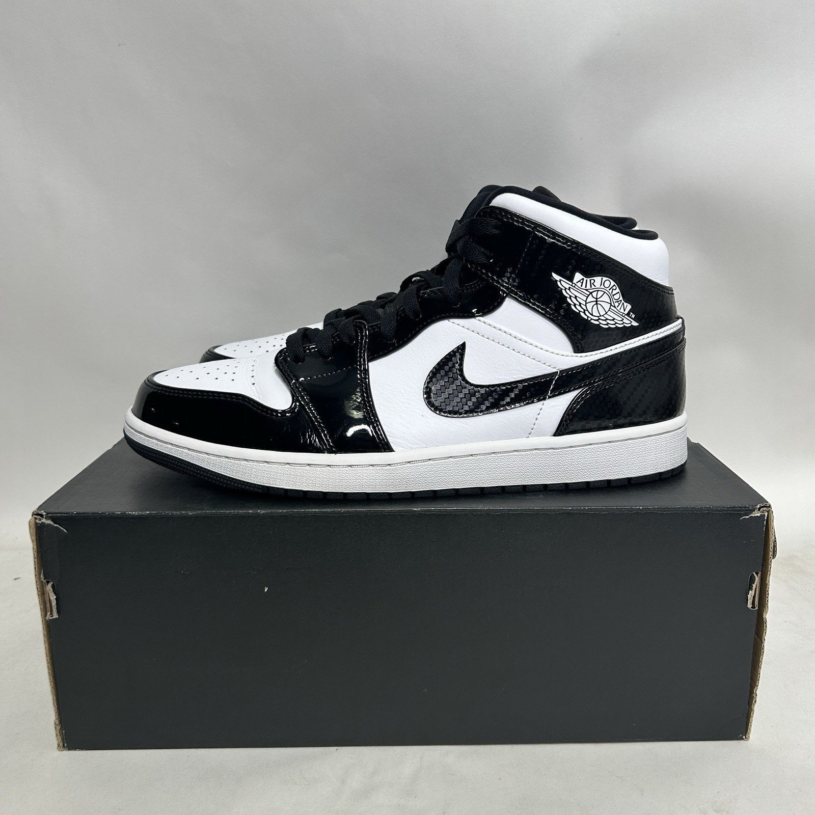 Jordan Brand Nike Air Jordan 1 Retro Mid SE “All-Star/Carbon Fiber” Size US 12 / EU 45 - 5 Thumbnail