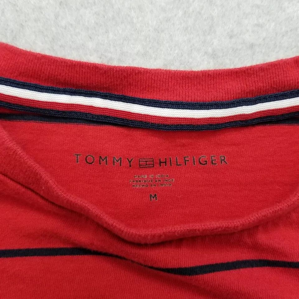 Tommy Hilfiger Tommy Hilfiger Mens Shirt Medium Red Striped Short Sleeve Size US M / EU 48-50 / 2 - 4 Thumbnail