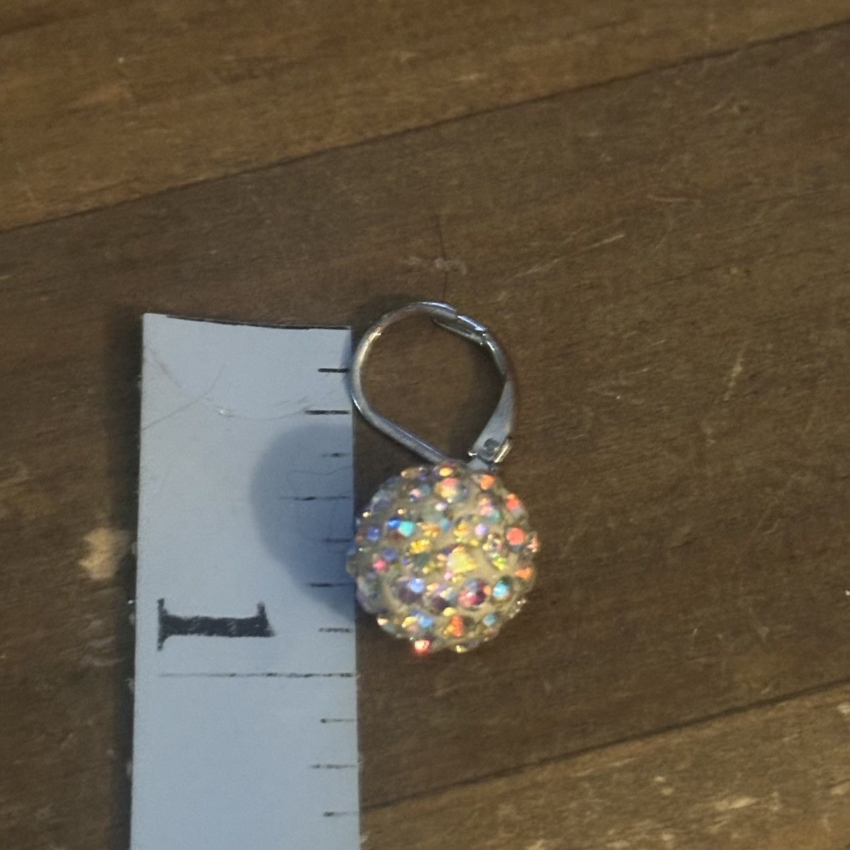 Other Silver tone paved AB crystal ball dangle earrings Size ONE SIZE - 3 Thumbnail