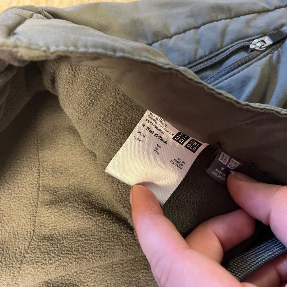 Designer Uni Qlo army green pants with fleece inside medium Size 32" / US 10 / IT 46 - 4 Thumbnail