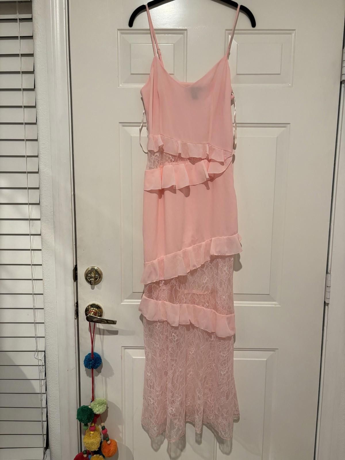 Forever 21 Girls Junior Forever 21 sz M pink lace formal dress #340 Size M / US 6-8 / IT 42-44 - 1 Thumbnail