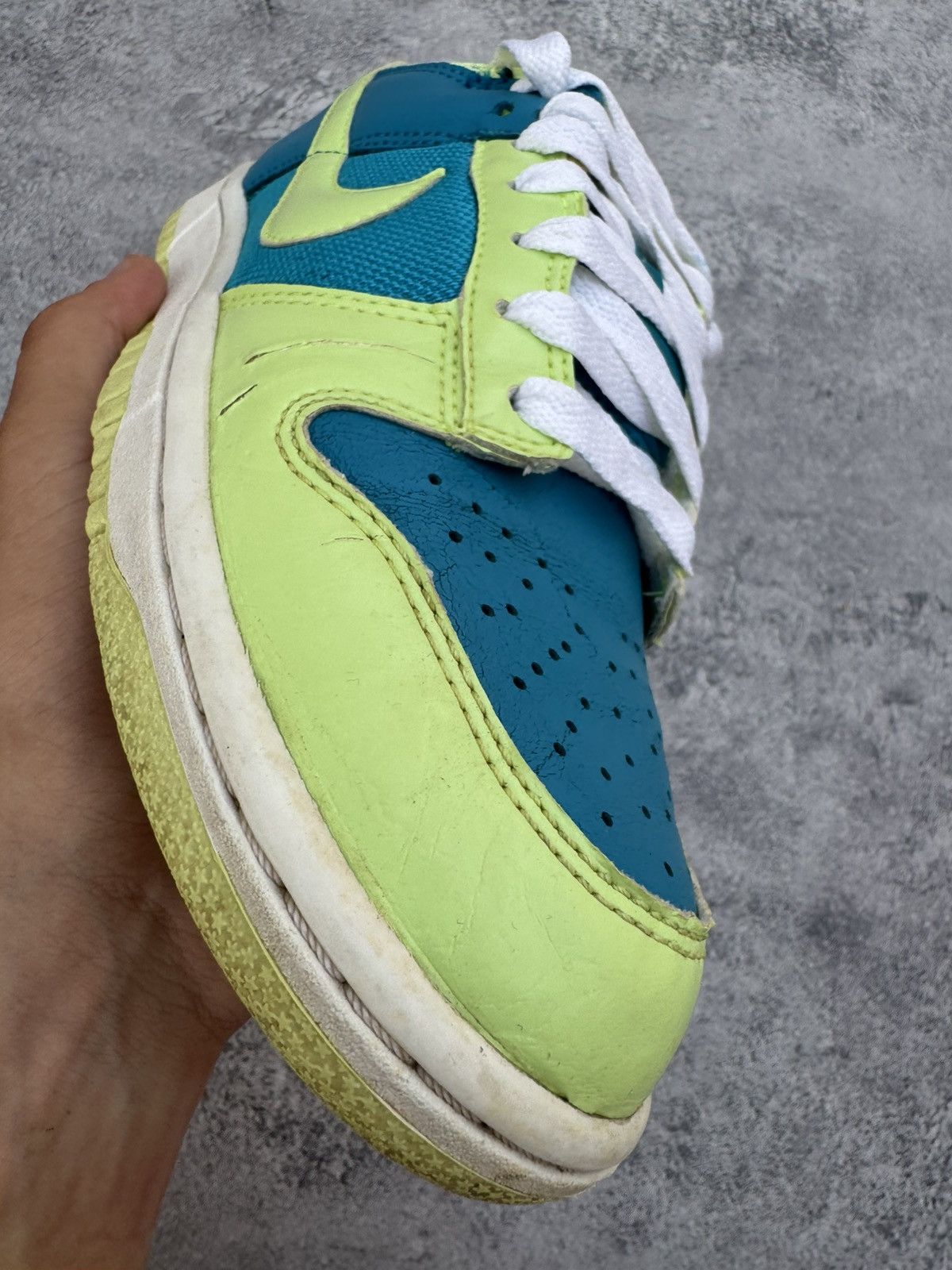 Nike × Vintage Sneakers Nike Dunk Low Turquoise Lime 2008 Size US 8.5 / IT 38.5 - 8 Thumbnail