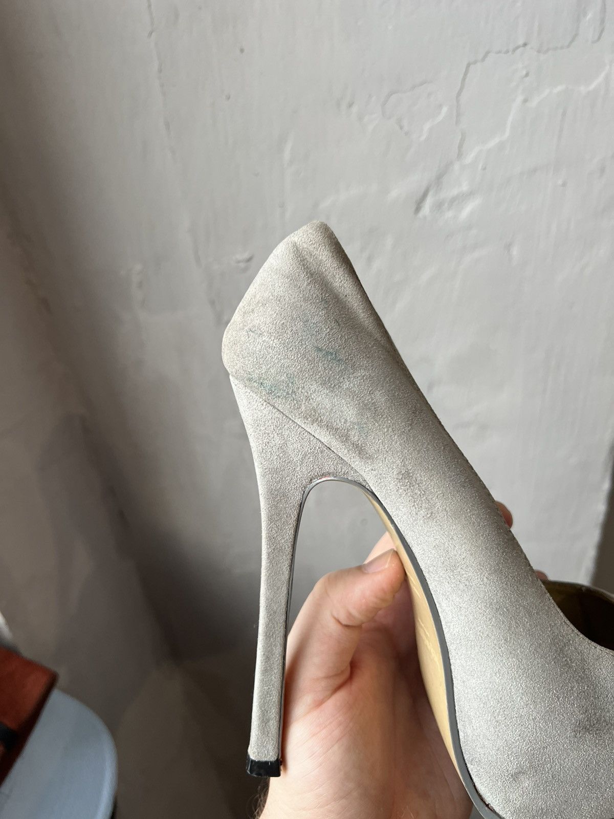 Yves Saint Laurent YSL YVES SAINT LAURENT ITALY ICON GRAY TRIBTOO HEELS SIZE 37 Size US 7 / IT 37 - 8 Thumbnail