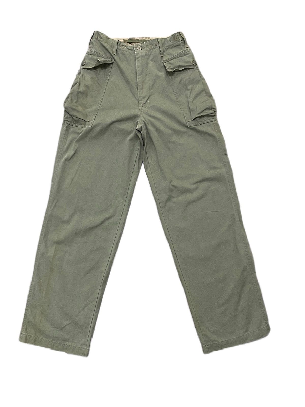 Blue Blue Japan × Buzz Rickson's × Japanese Brand VINTAGE HBT ARMY 13 STAR BUTTON MONKEY PANTS OVERSIZED STYLE Size US 28 / EU 44 - 1 Thumbnail