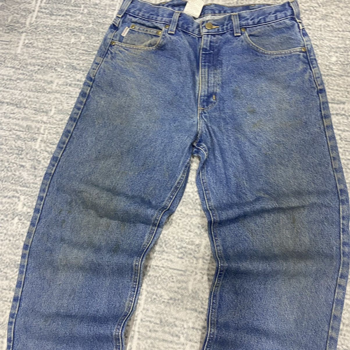 Carhartt × Vintage Sick☠️ Carhartt Workwear Denim Jeans 90s Size US 35 - 6 Thumbnail