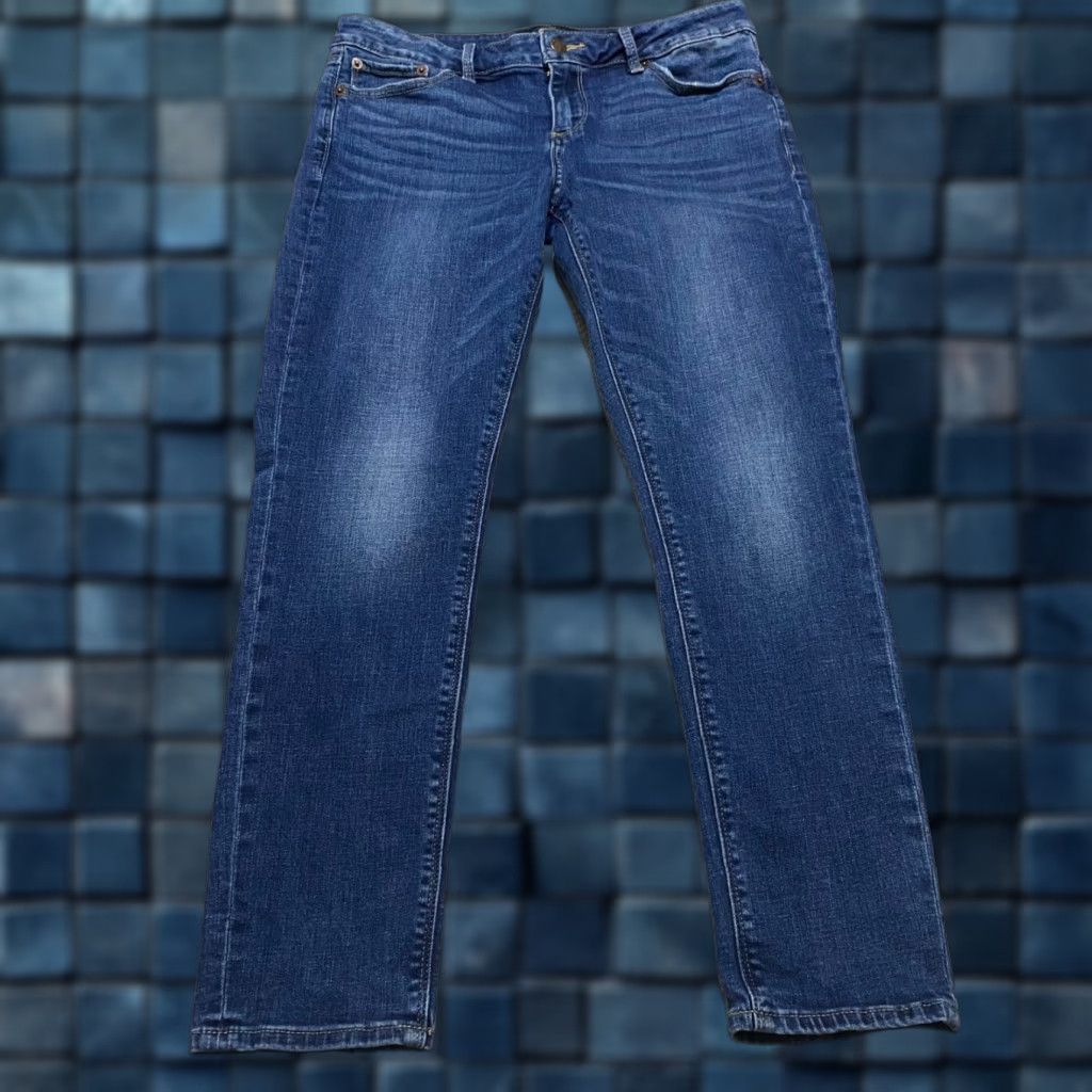 Lucky Brand Lucky Brand Jeans Womens 8 Blue Denim Dark Wash Skinny Crop Mid Rise 5-Pocket Stretch Inseam 25.5 Dark Wash Volume Lolita Skinny Boyfriend? Size 30" / US 8 / IT 44 - 1 Thumbnail