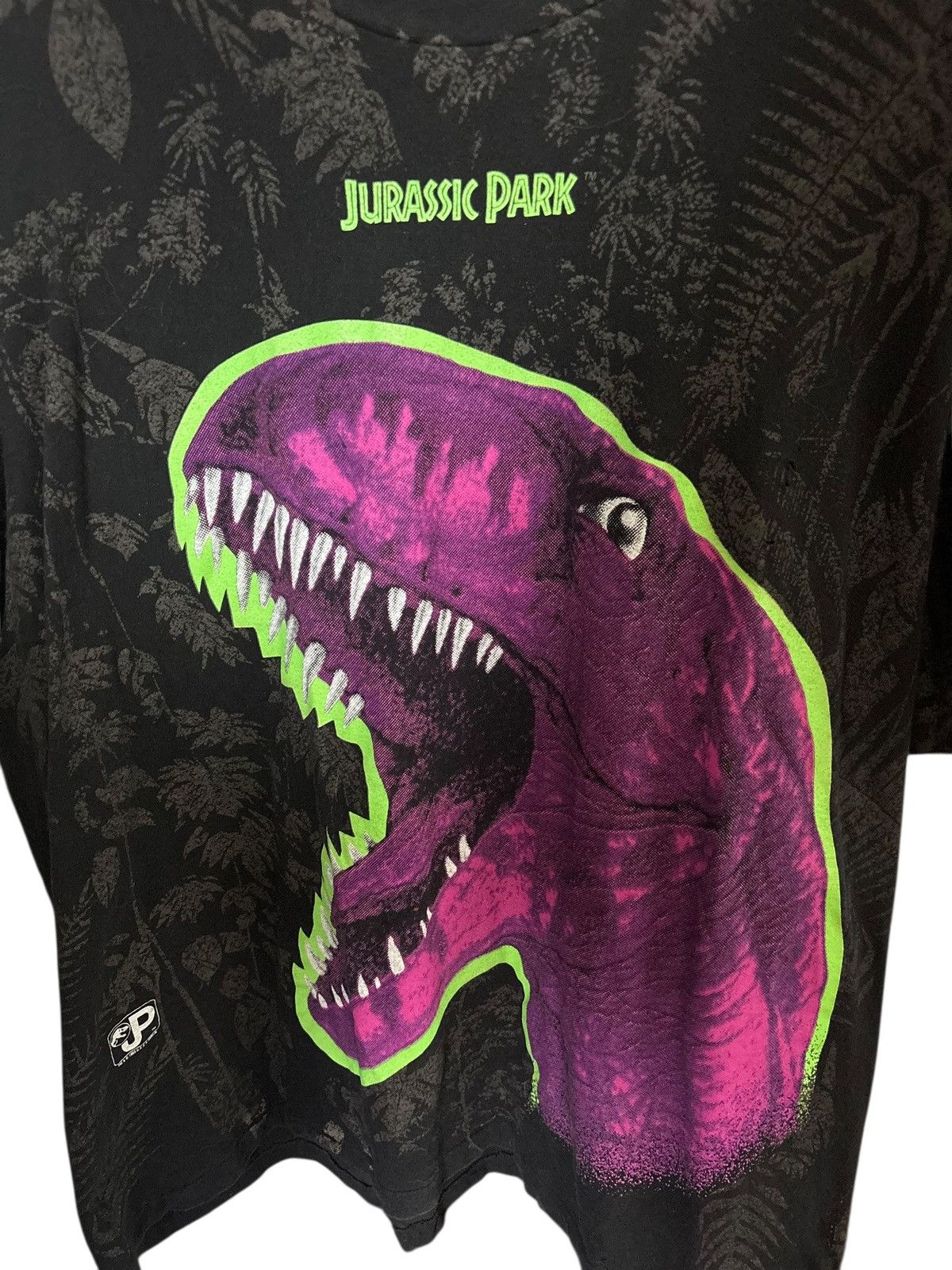 Hanes Vintage 1993 Jurassic Park AOP Promo T-Shirt Size US XL / EU 56 / 4 - 2 Thumbnail