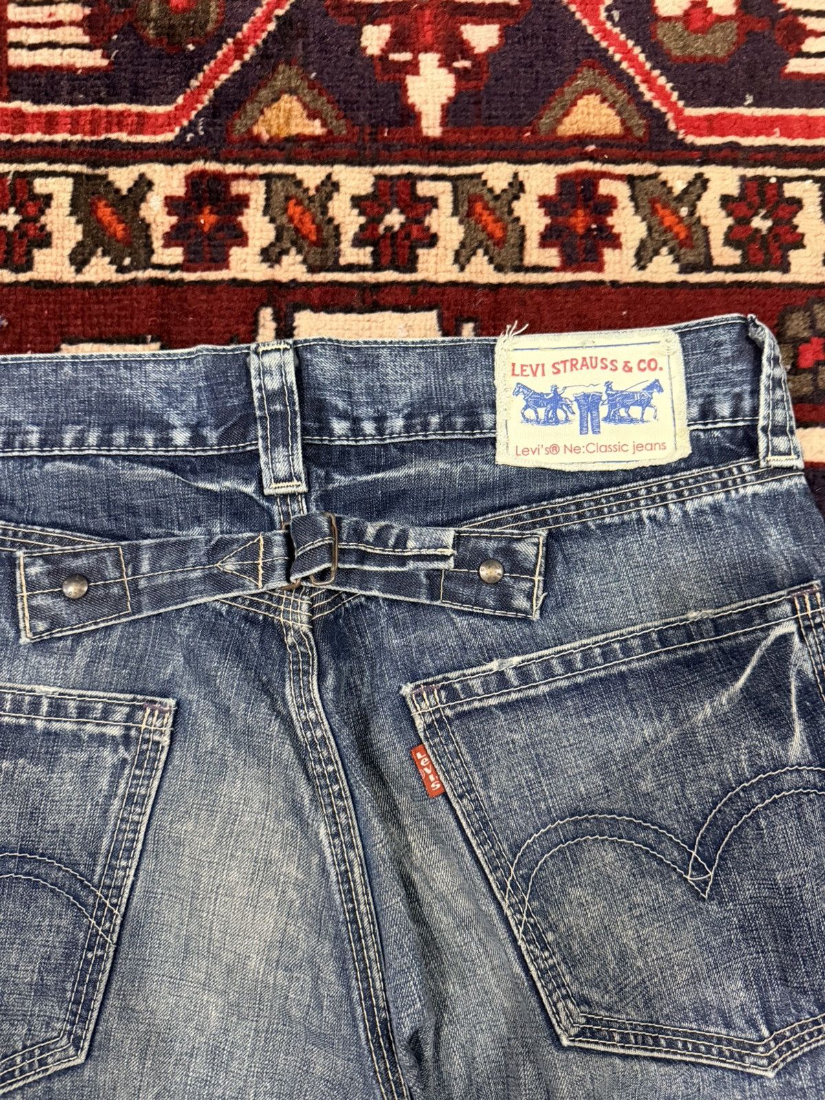 Levi's Levi's Ne:Classic Jeans Back Cinch Strap Distressed Loose Size US 38 / EU 54 - 3 Thumbnail