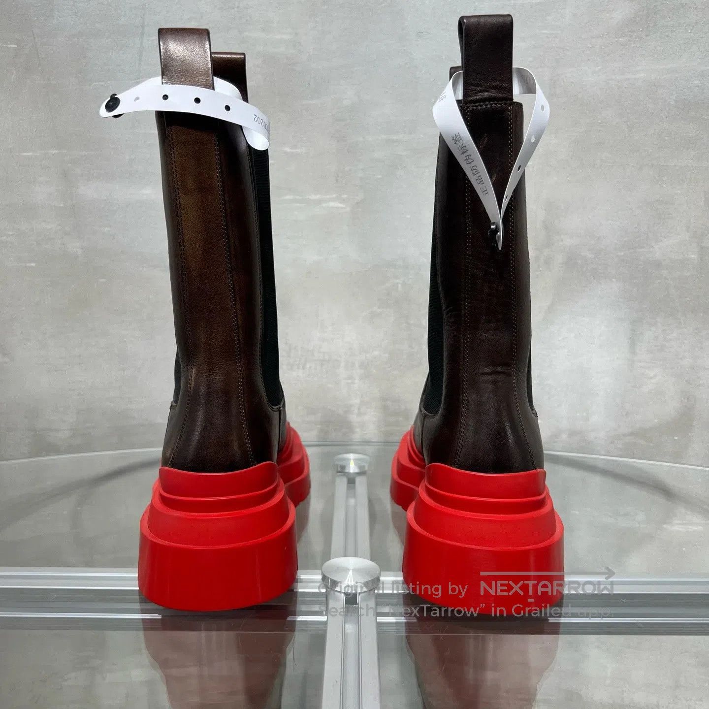 Bottega Veneta Bottega Veneta Brown long boots with red soles Size US 7.5 / IT 37.5 - 6 Thumbnail
