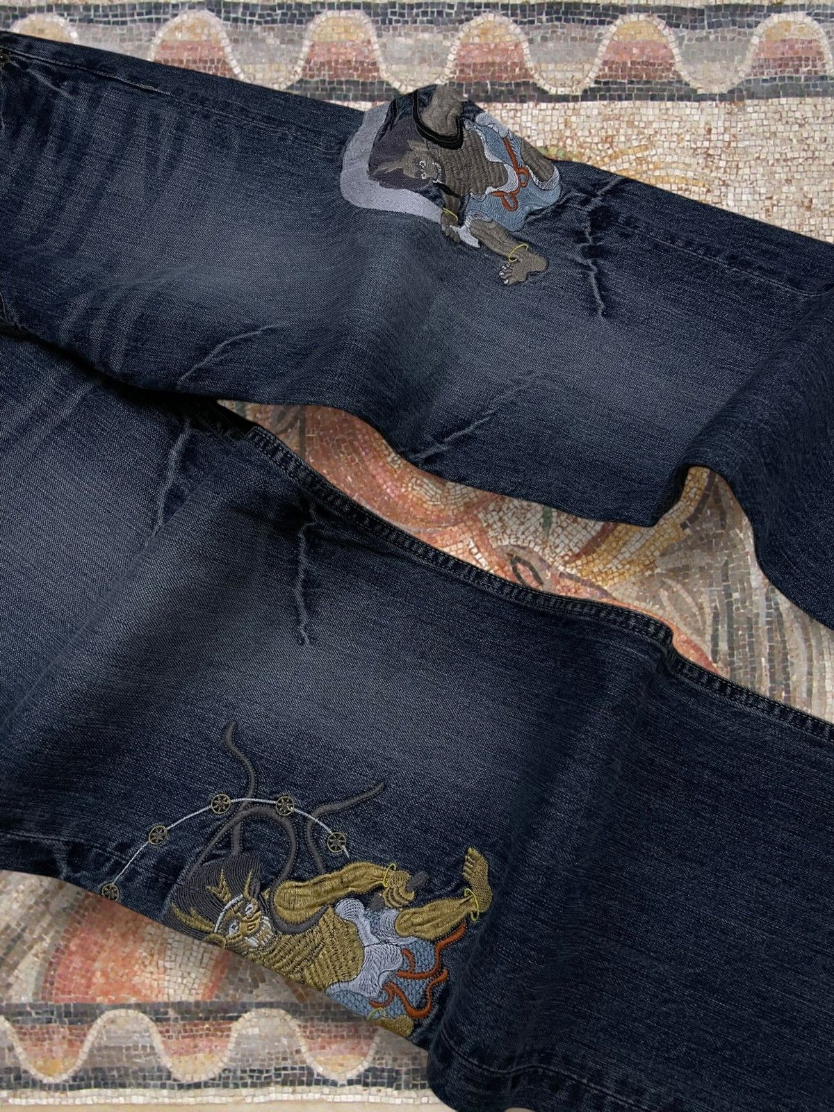 Japanese Brand Vintage Og 90s Japan Designer Karakuri God Traditional Denim Size US 28 / EU 44 - 6 Thumbnail