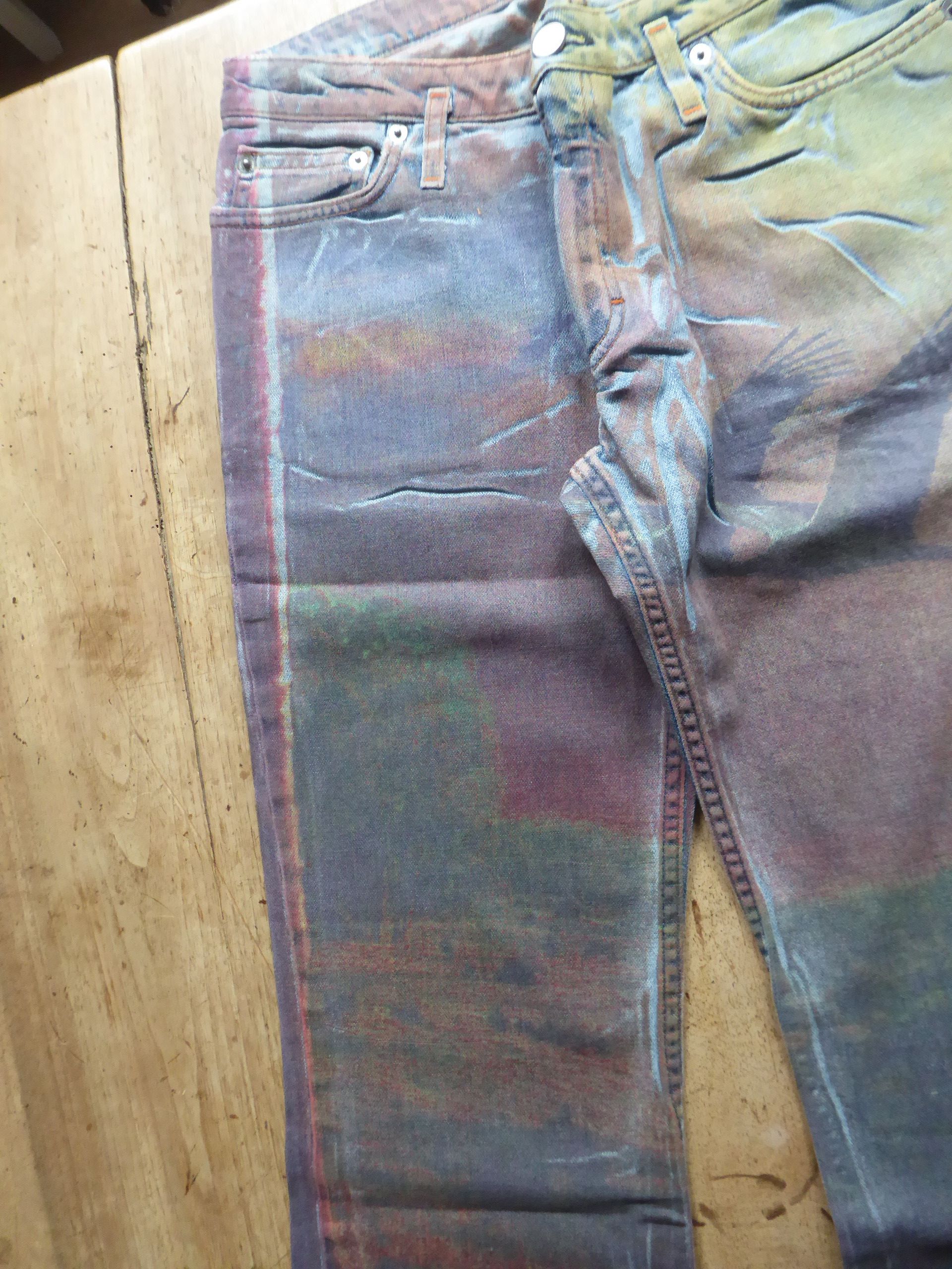 W&LT × Walter Van Beirendonck cranes flying color print denims Jeans Size US 28 / EU 44 - 6 Thumbnail