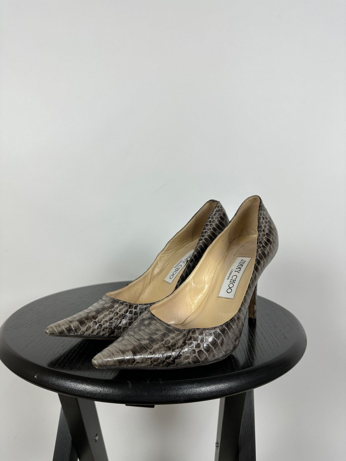 Jimmy Choo Jimmy Choo Pumps Croc Embossed Heels Pointed Toe Size 36 1/2 Size US 6.5 / IT 36.5 - 9 Thumbnail