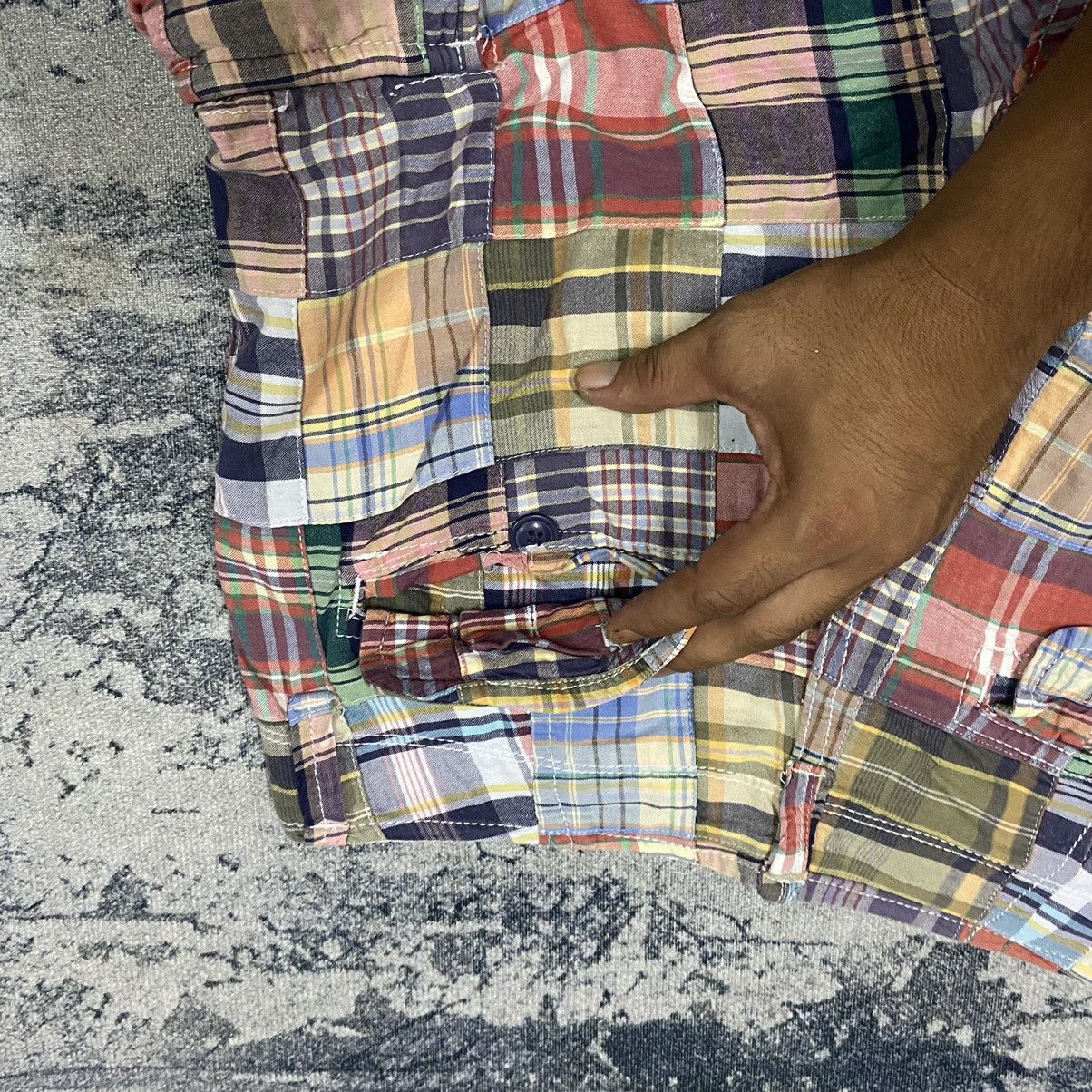 Gap × Japanese Brand × Vintage Vintage Gap Patchwork Checked Board Plaid Cargo Short Size US 29 - 9 Thumbnail