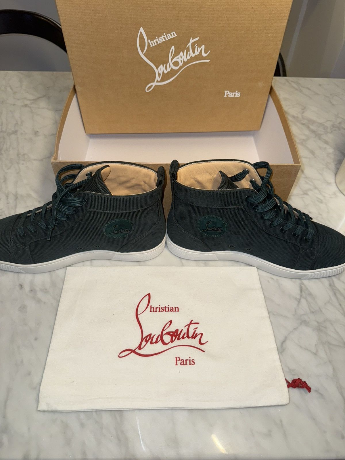 Christian Louboutin Louis Orlato Flat - Velvet Courduroy - Vosges Size US 9 / EU 42 - 1 Thumbnail